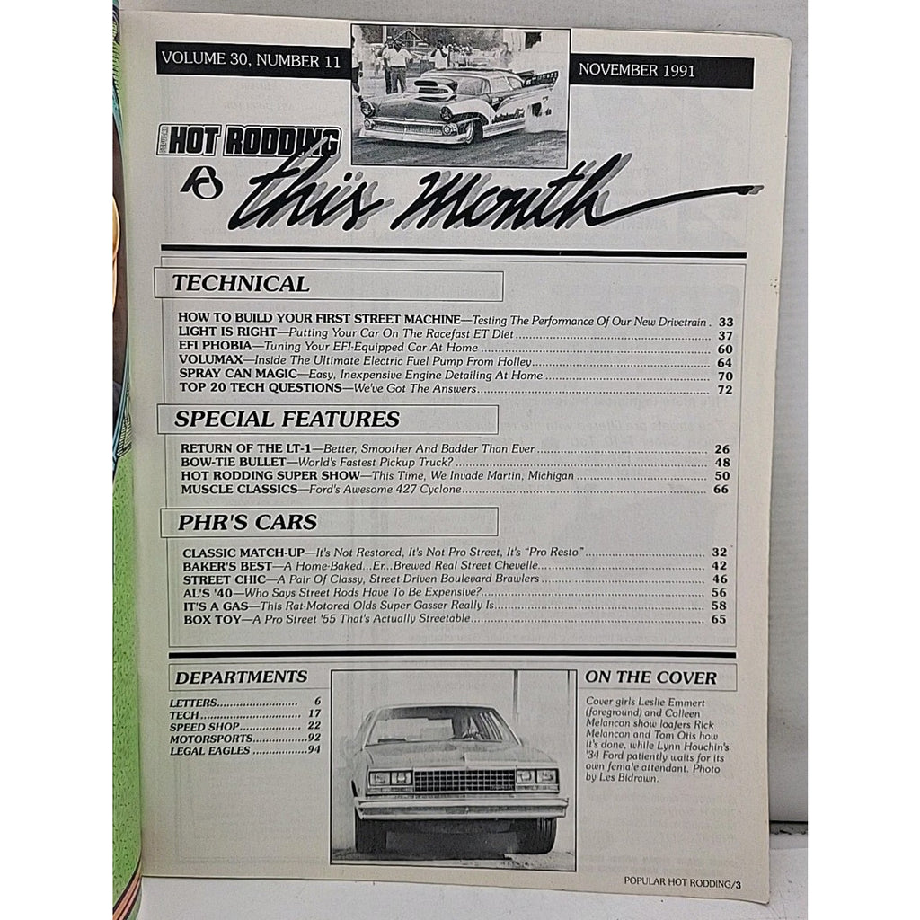 Popular Hot Rodding Magazine - November 1991 - Volume 30 Number 11
