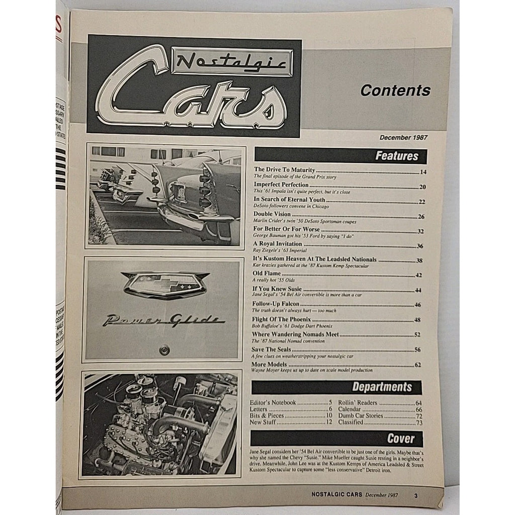 Nostalgic Cars Magazine December 1987