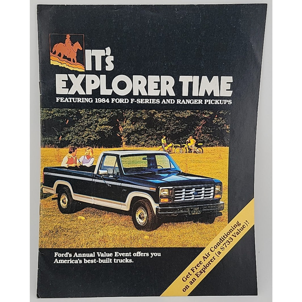 1984 Ford It's Explorer Time Sales Brochure Salesman Dealership Catalog