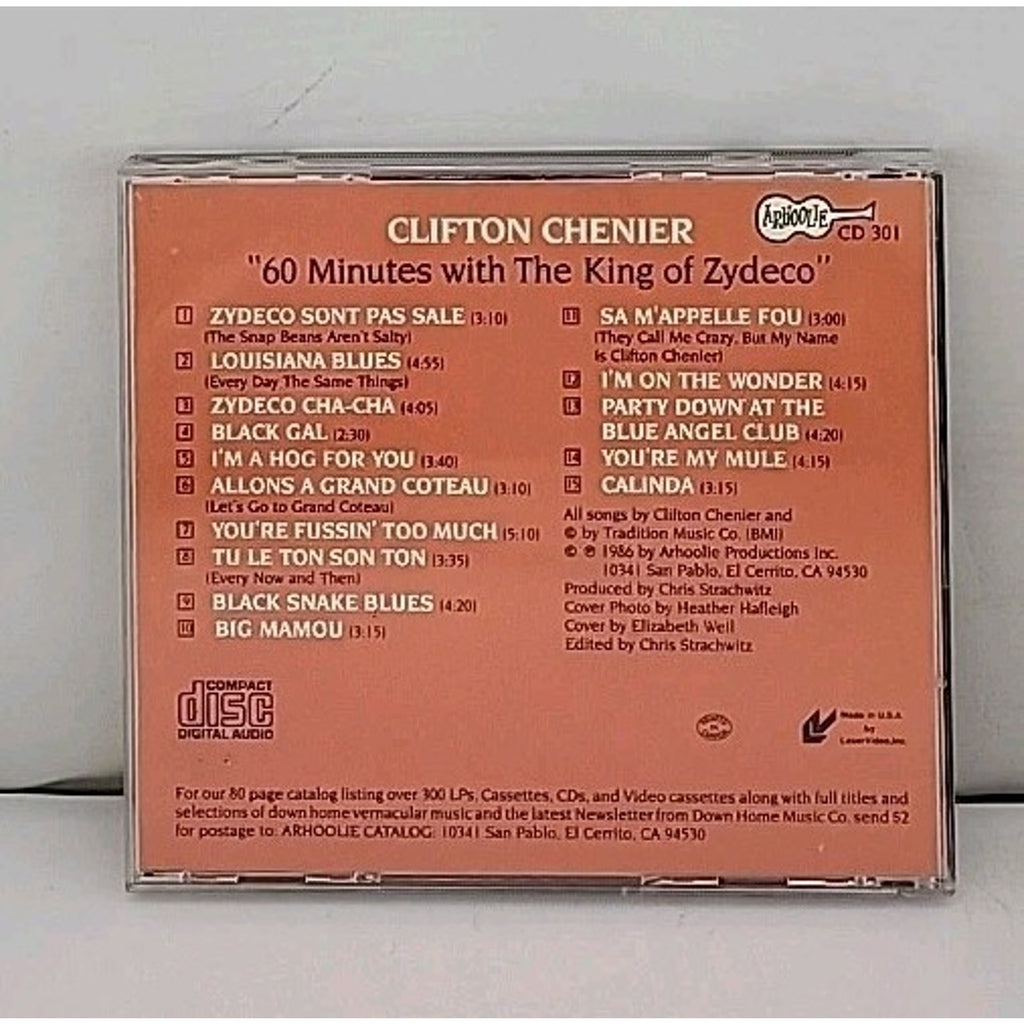 60 Minutes with the King of Zydeco by Chenier, Clifton (CD, 1993)
