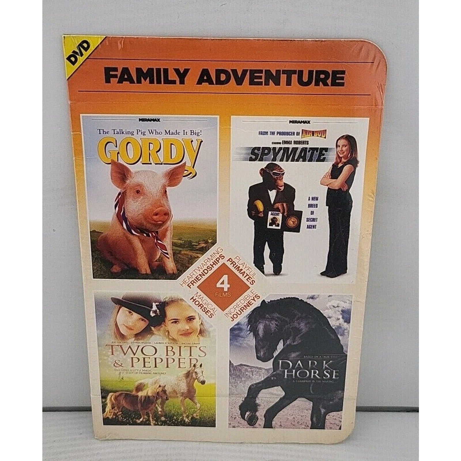 Family Adventure 4-Film Set: Gordy/Spymate/Two Bits & Pepper/Dark horse (DVD)