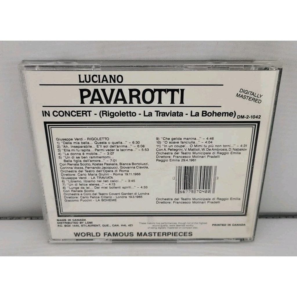 Luciano Pavarotti in Concert (CD, Madacy)