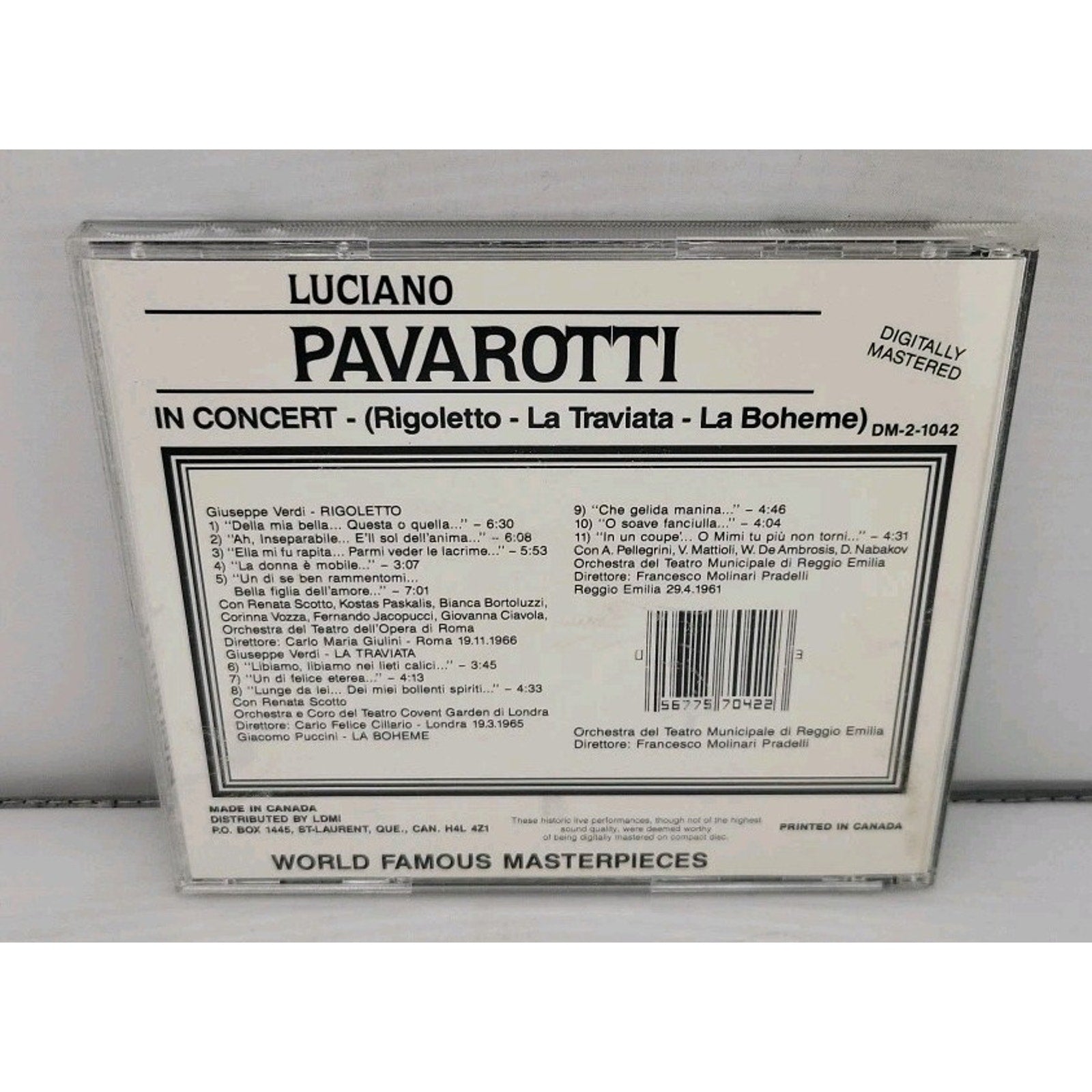 Luciano Pavarotti in Concert (CD, Madacy)