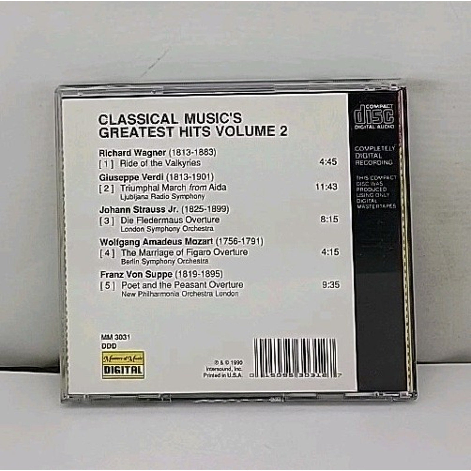 Classical Music's Greatest Hits Volume 2 CD Masters of Music