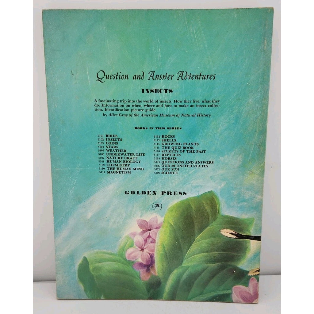 1965 Insects Golden Book Questions & Answers Adventures By Gray Alice