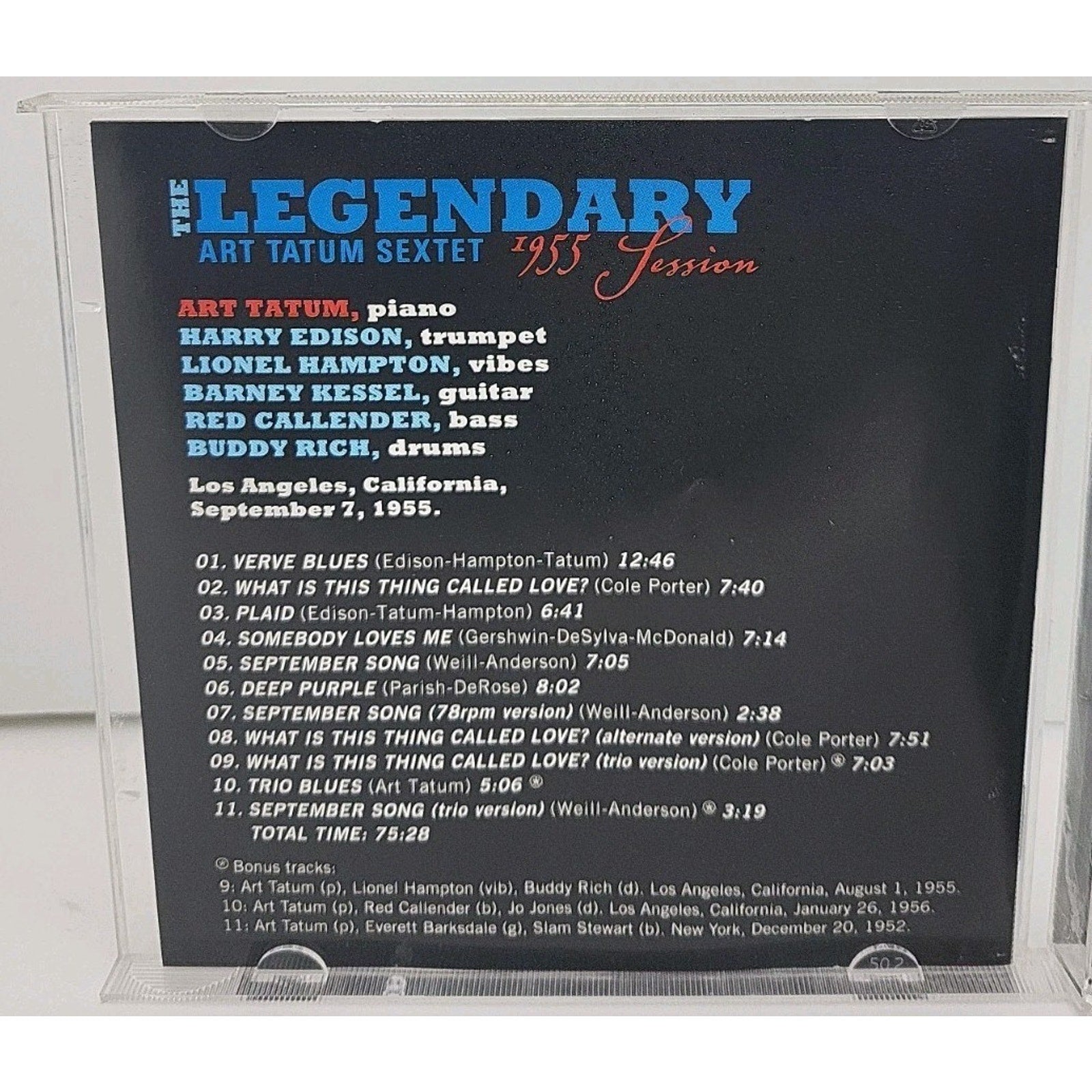 Legendary 1955 Session by Tatum, Art (CD, 2007)