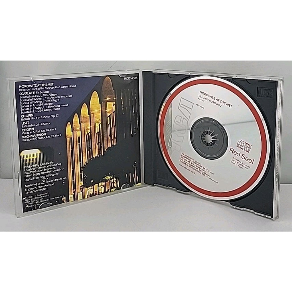 Horowitz at the Met [1982 CD] RCA Red Seal Scarlatti Chopin Liszt Rachmaninoff