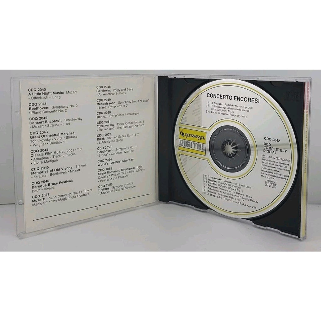 Concert Encores! CD Tchaikovsky Strauss Liszt Quintessence Classical
