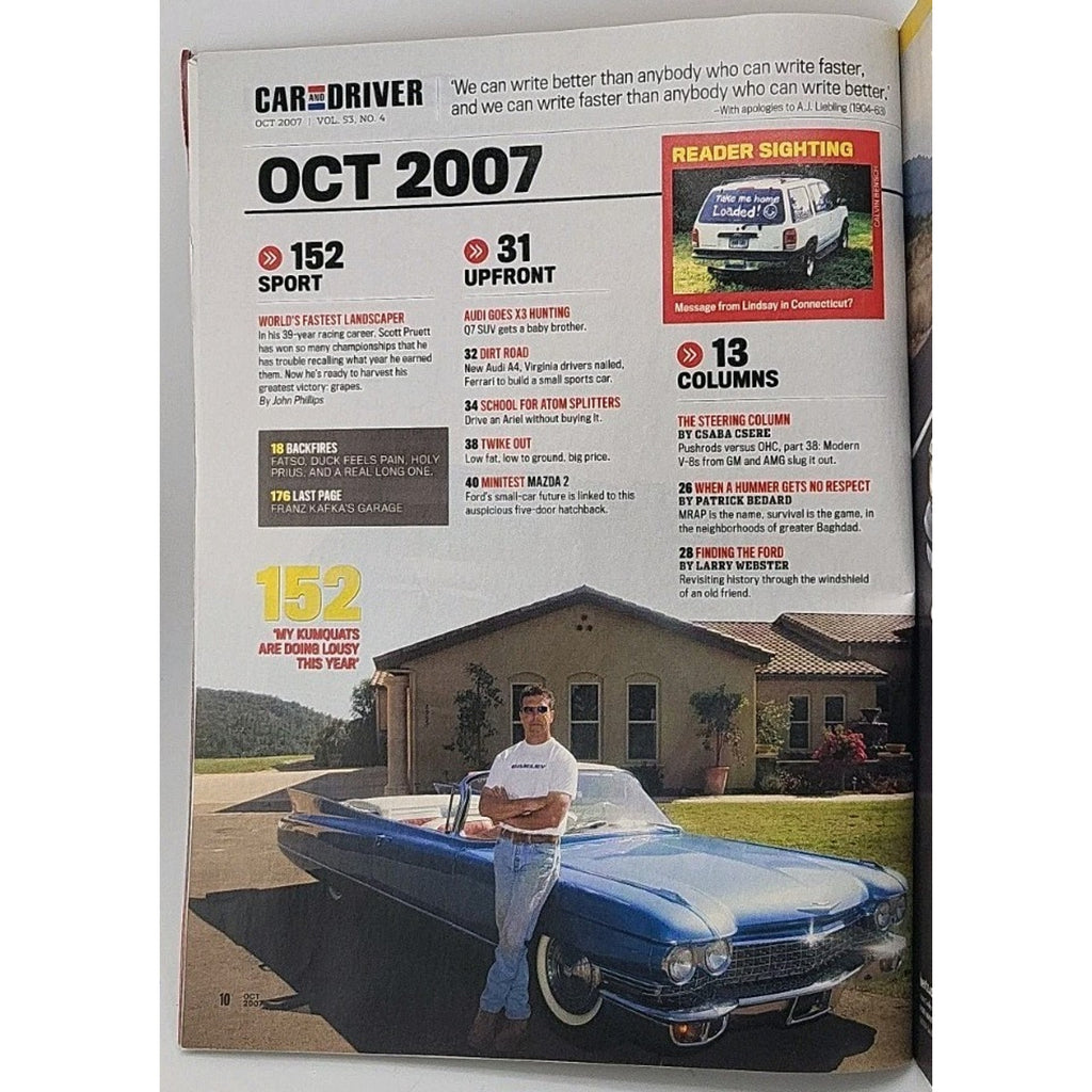 Car And Driver Magazine - October 2007 - Vol. 53 No. 4