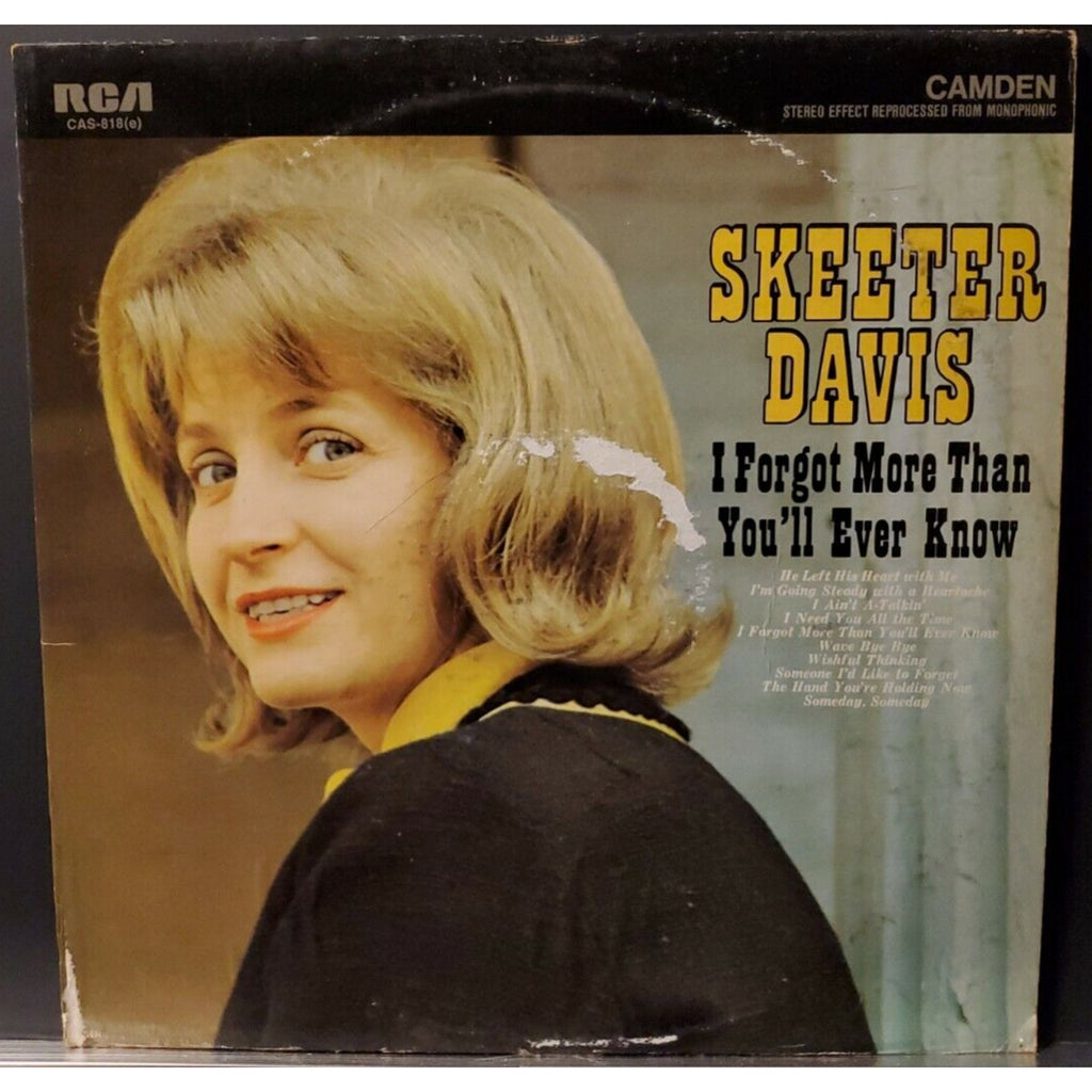 A Skeeter Davis I Forgot More Than Youll Ever Know Camden RCA CAL818