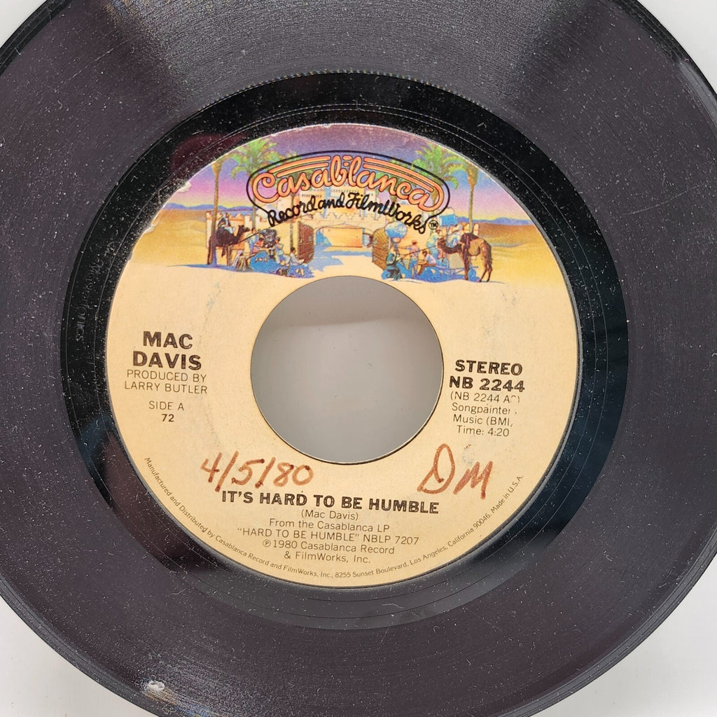 It's Hard to Be Humble / The Greatest Gift of All By Mac Davis (Record) NB 2244