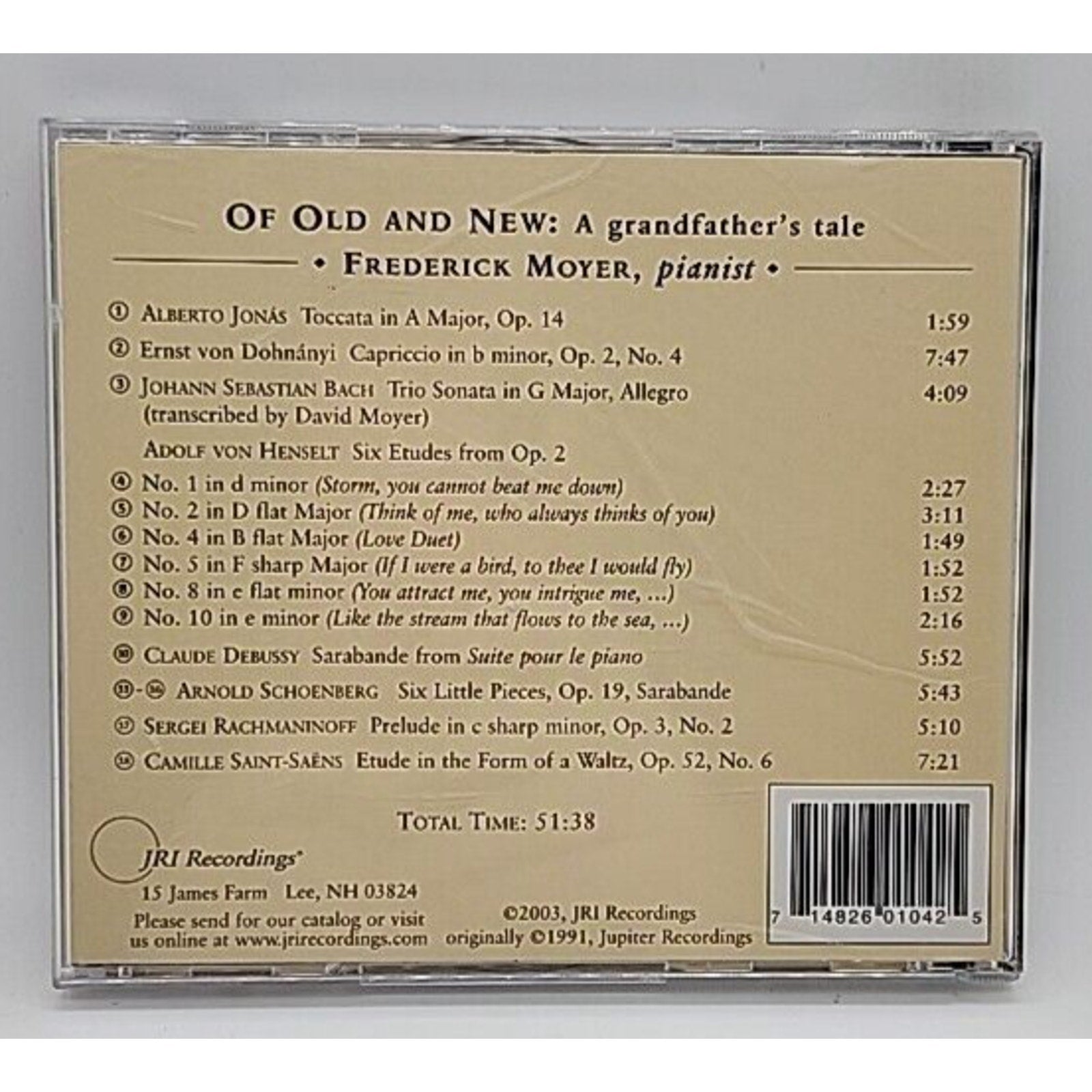 Of Old & New by Jonas / Debussy / Saint-Saens / Moyer (CD, 2007)