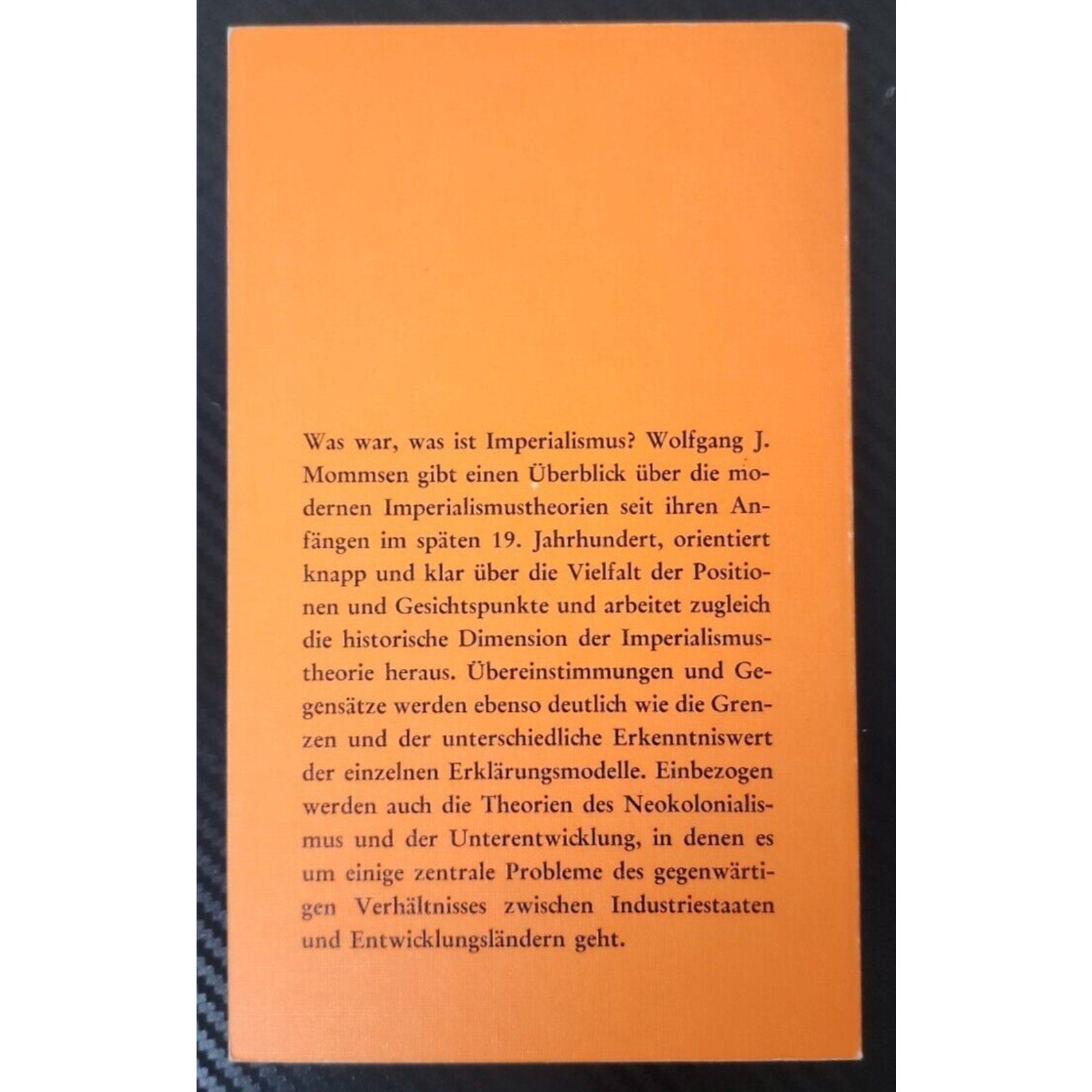 Wolfgang J. Mommsen Imperialismus-theorien