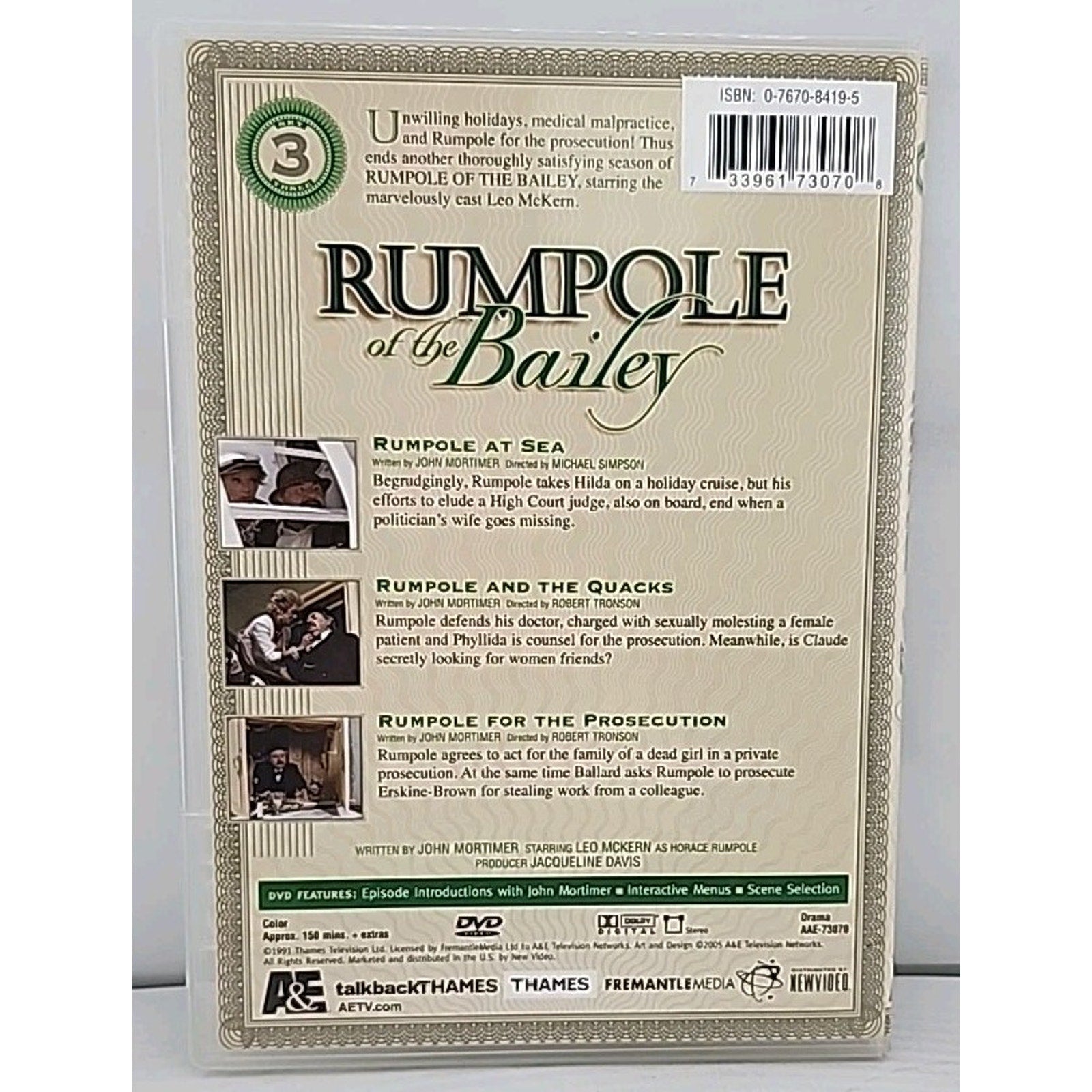Rumpole of the Bailey-The Complete Seasons Edition Replacement Disc-Vol 4-Set 3