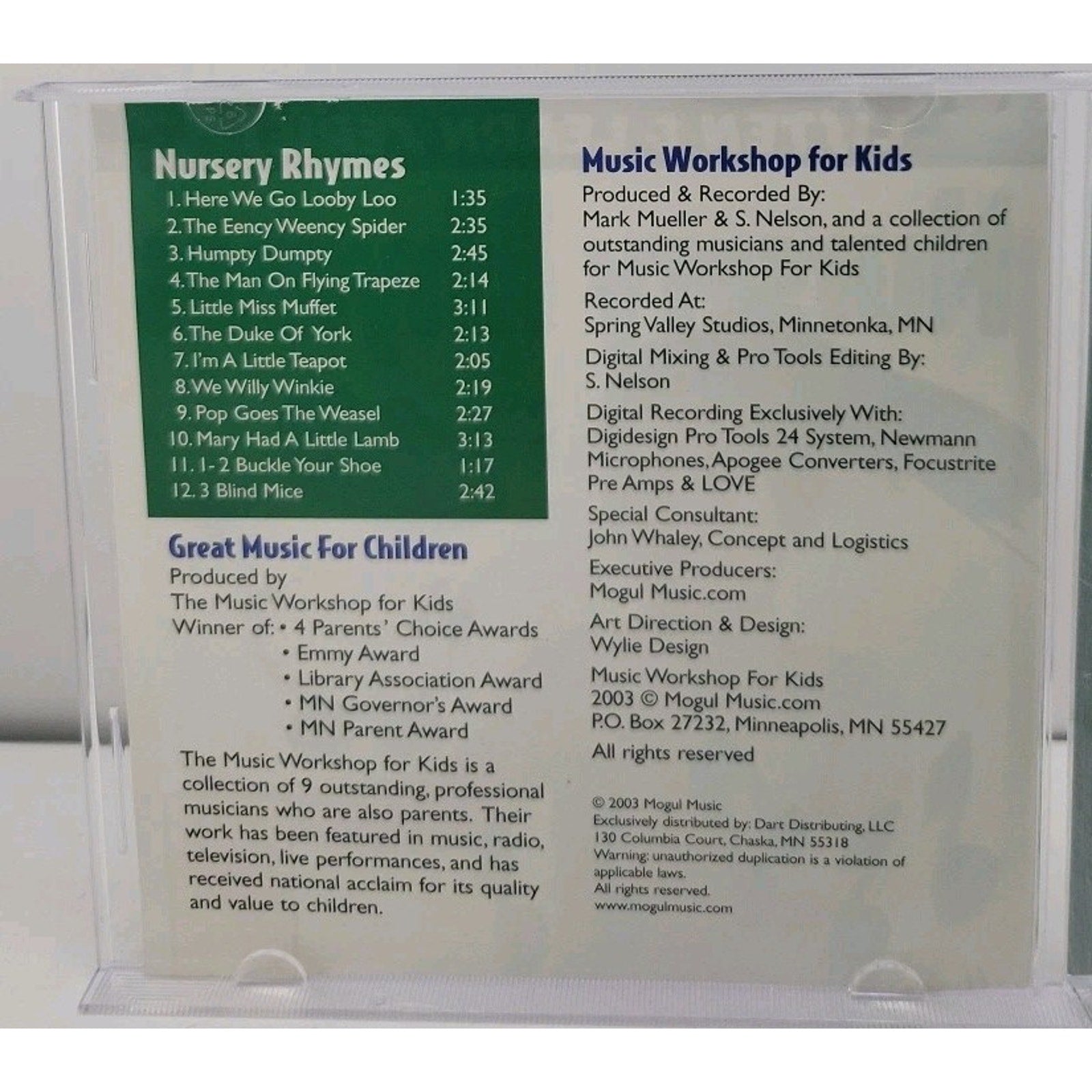 Listen & Learn Series Nursery Rhymes CD