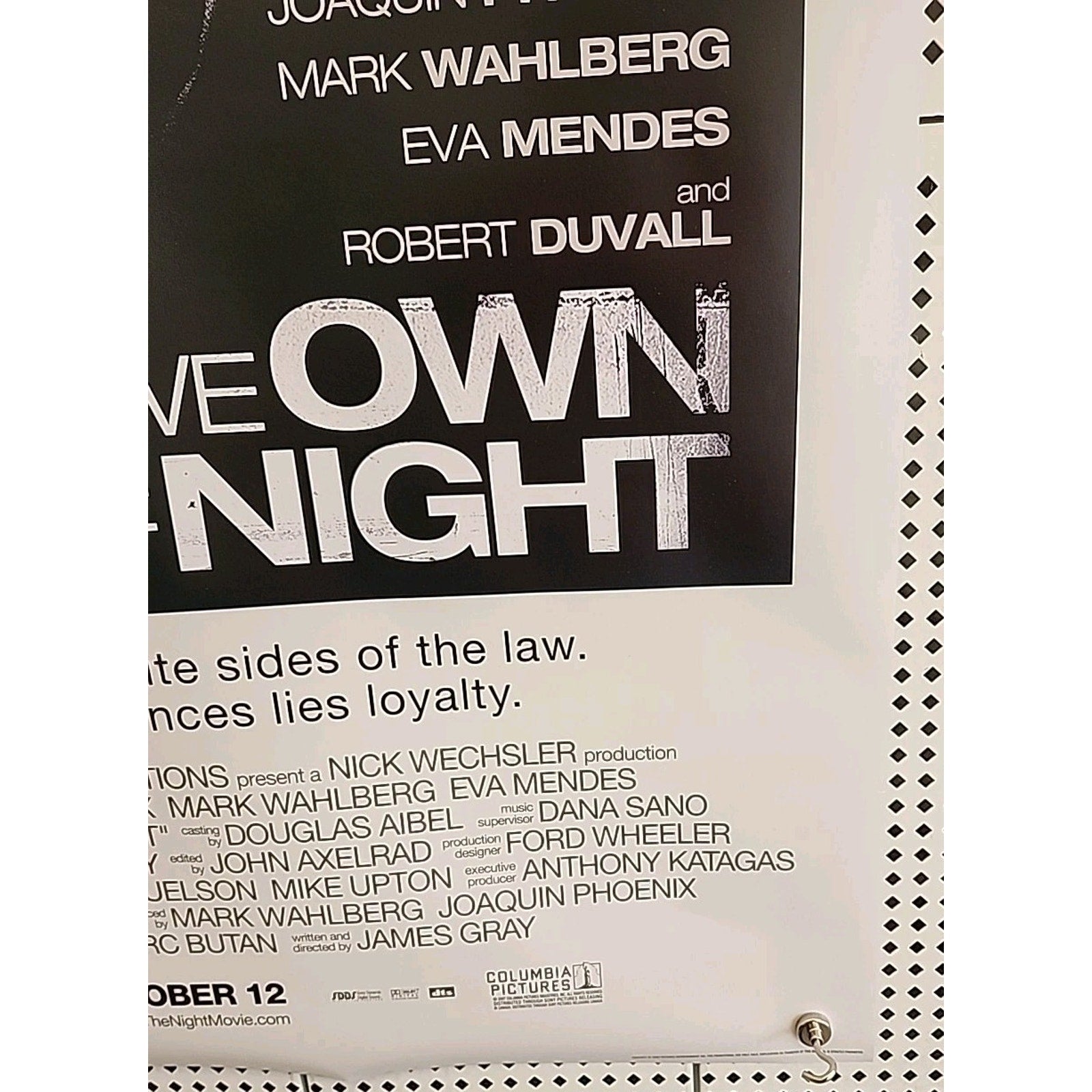 We Own the Night Original Video Release Poster 27 x 40 Rolled