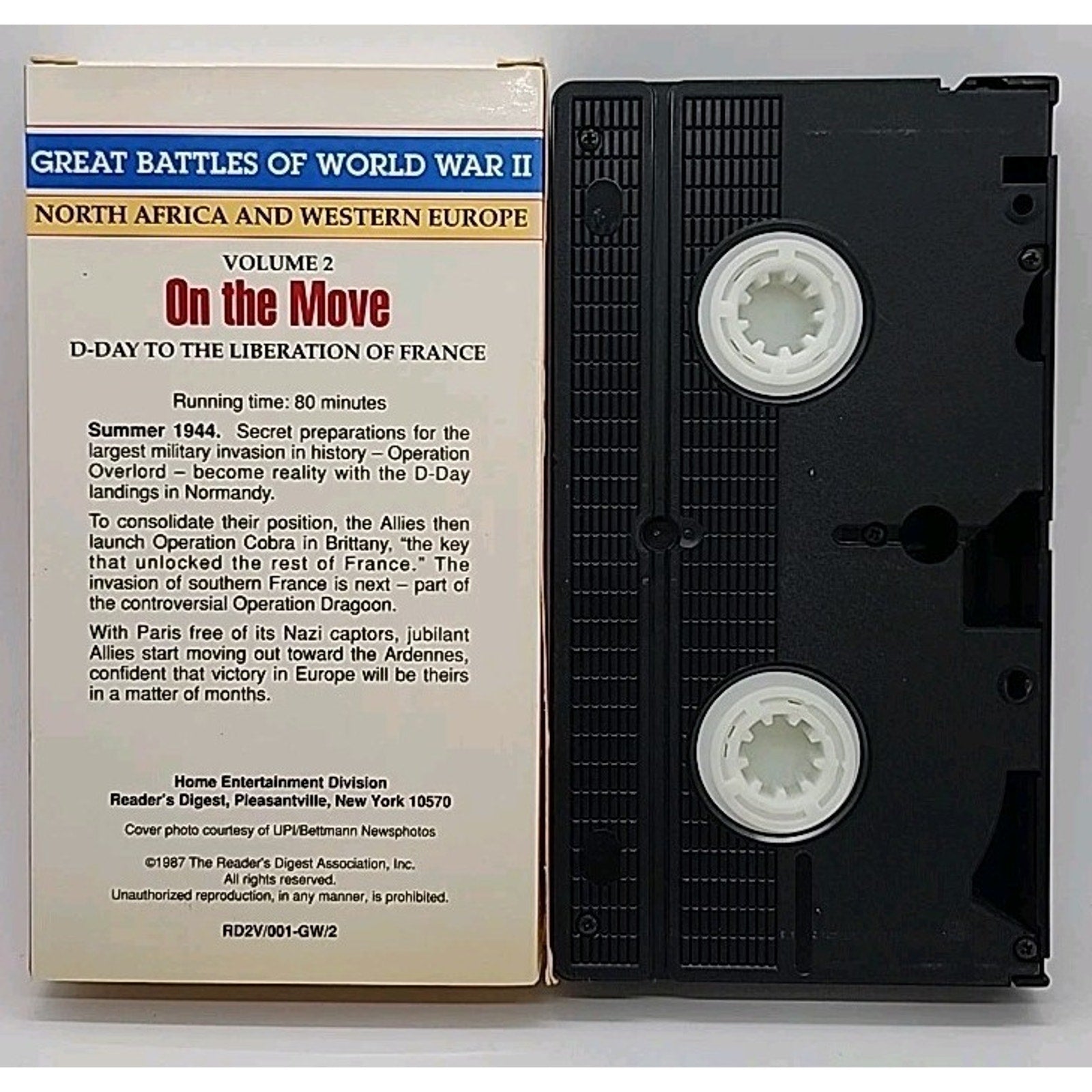Great Battles Of World War II VHS Video Tape On The Move D Day France Vol. 2