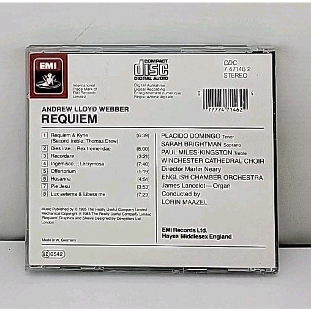 Requiem by Andrew Lloyd Webber (CD, 1985, EMI Digital)