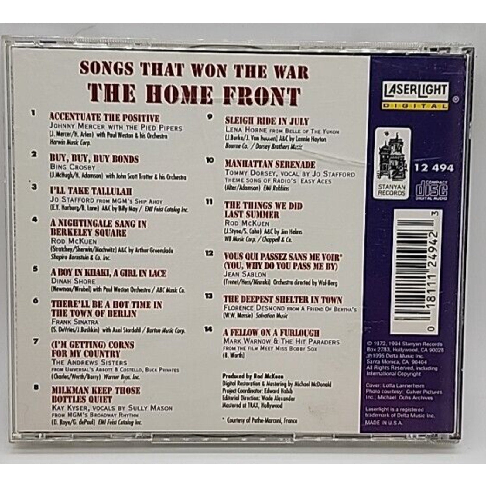 Songs that Won the War, Vol. 4: Home Front by Various Artists (CD, May-1995,...
