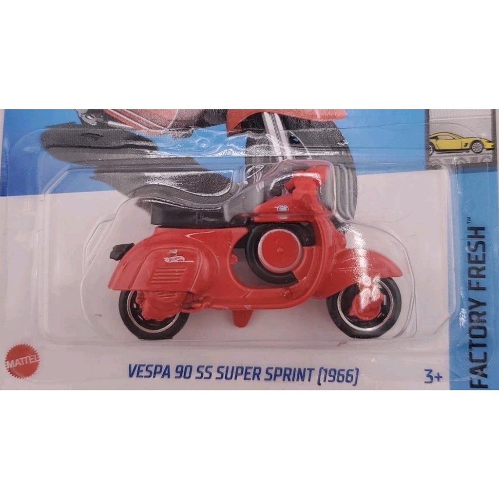 Hot Wheels 2024 Red Vespa 90 SS Super Sprint 1966 Moped Toy Bike New