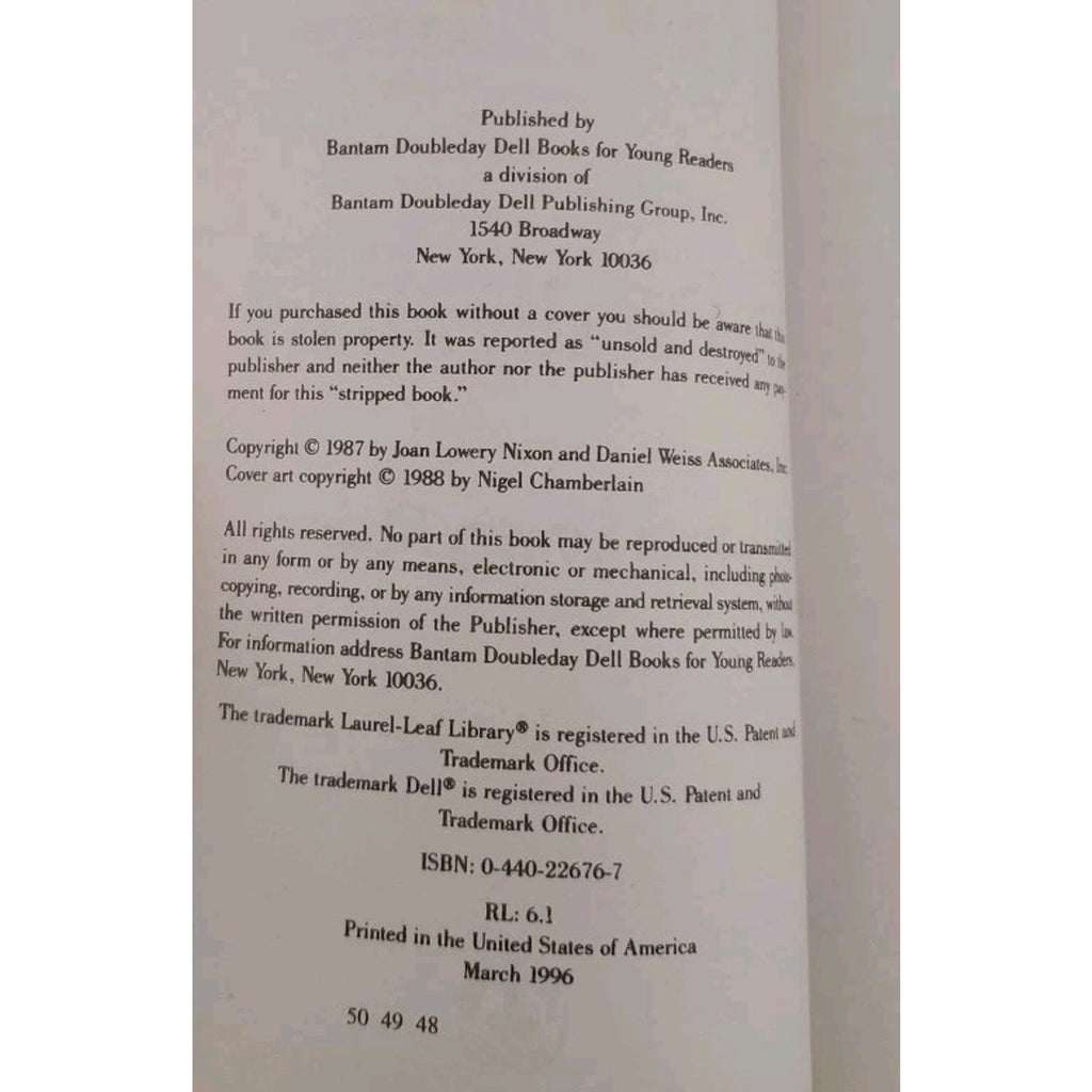 Family Apart by Joan Lowery Nixon (1995, Mass Market)