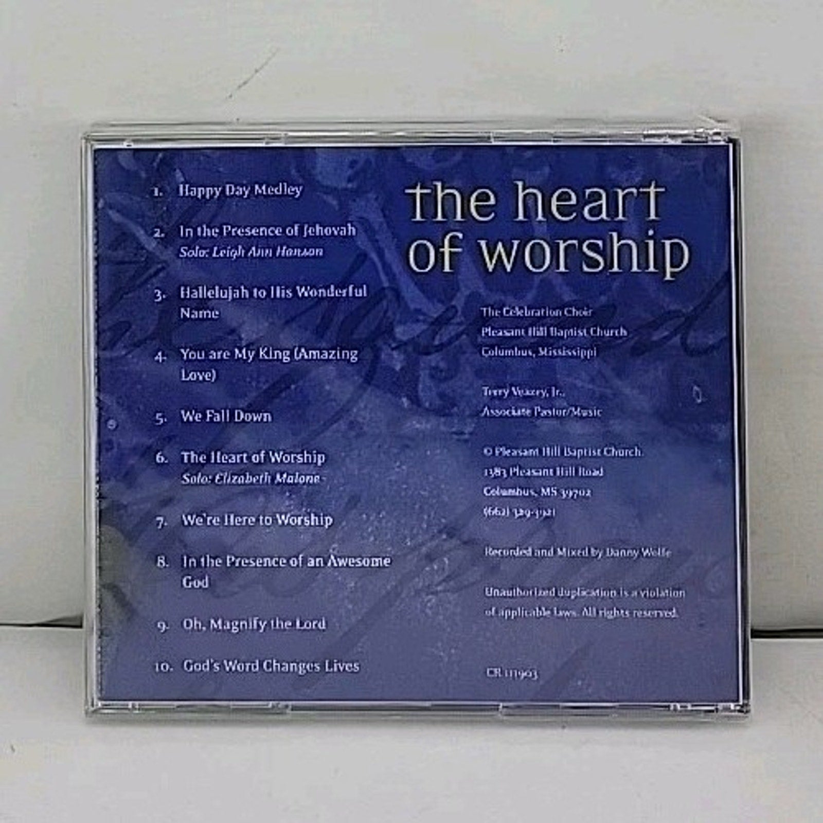 The Heart Of Worship By Pleasant Hill Baptist Church CD *Brand New*