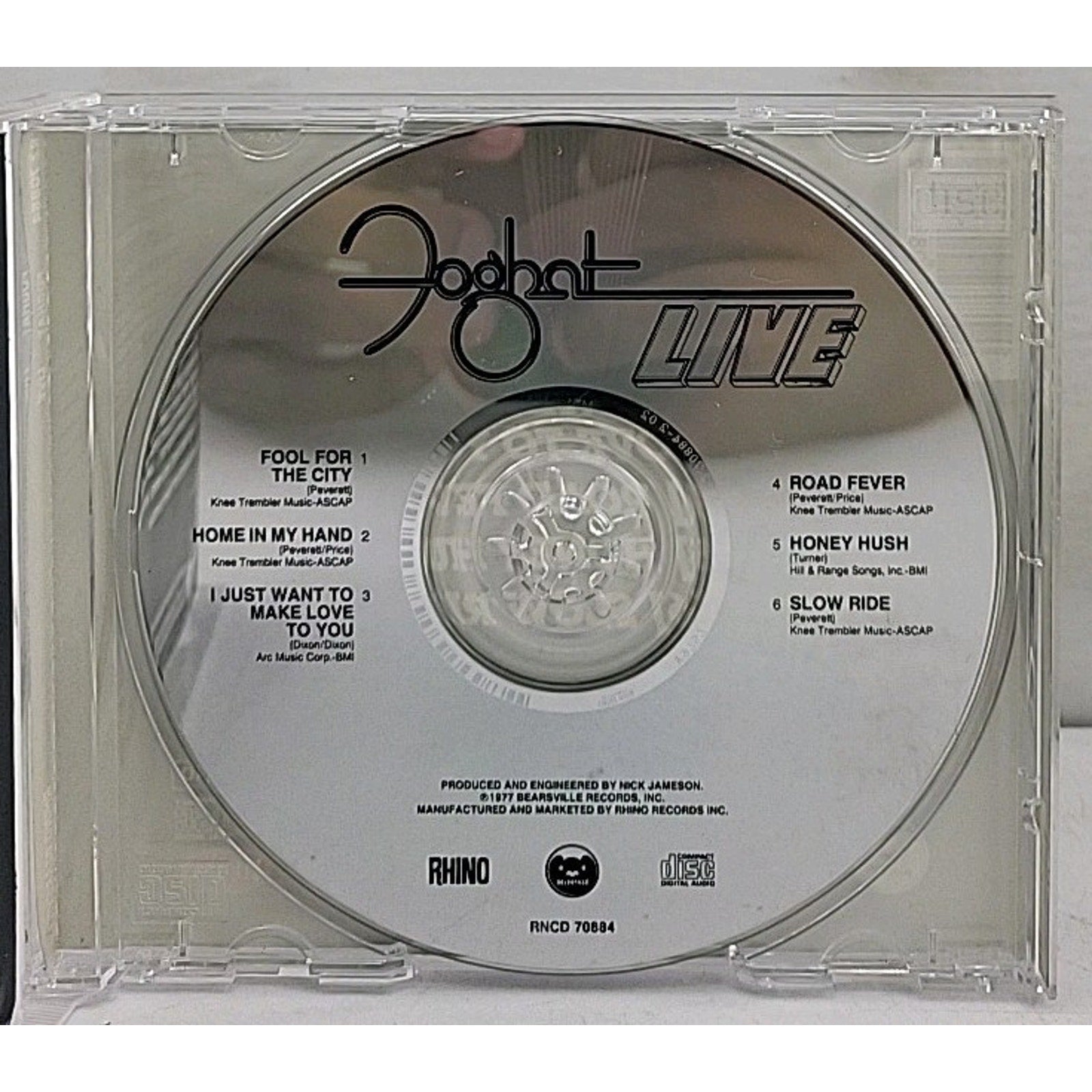 Live by Foghat (CD, 1990)