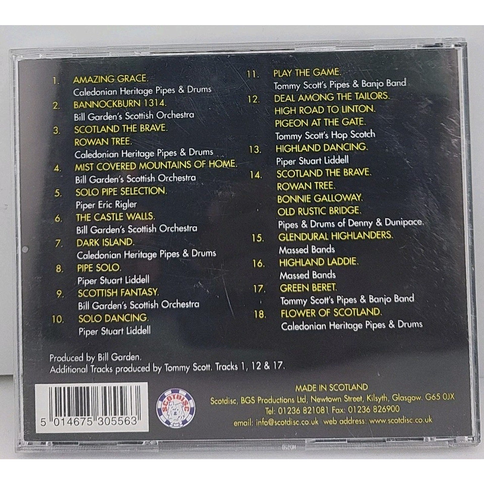 "Amazing Grace" CD Soundtrack from The Video A Real Highland Fling
