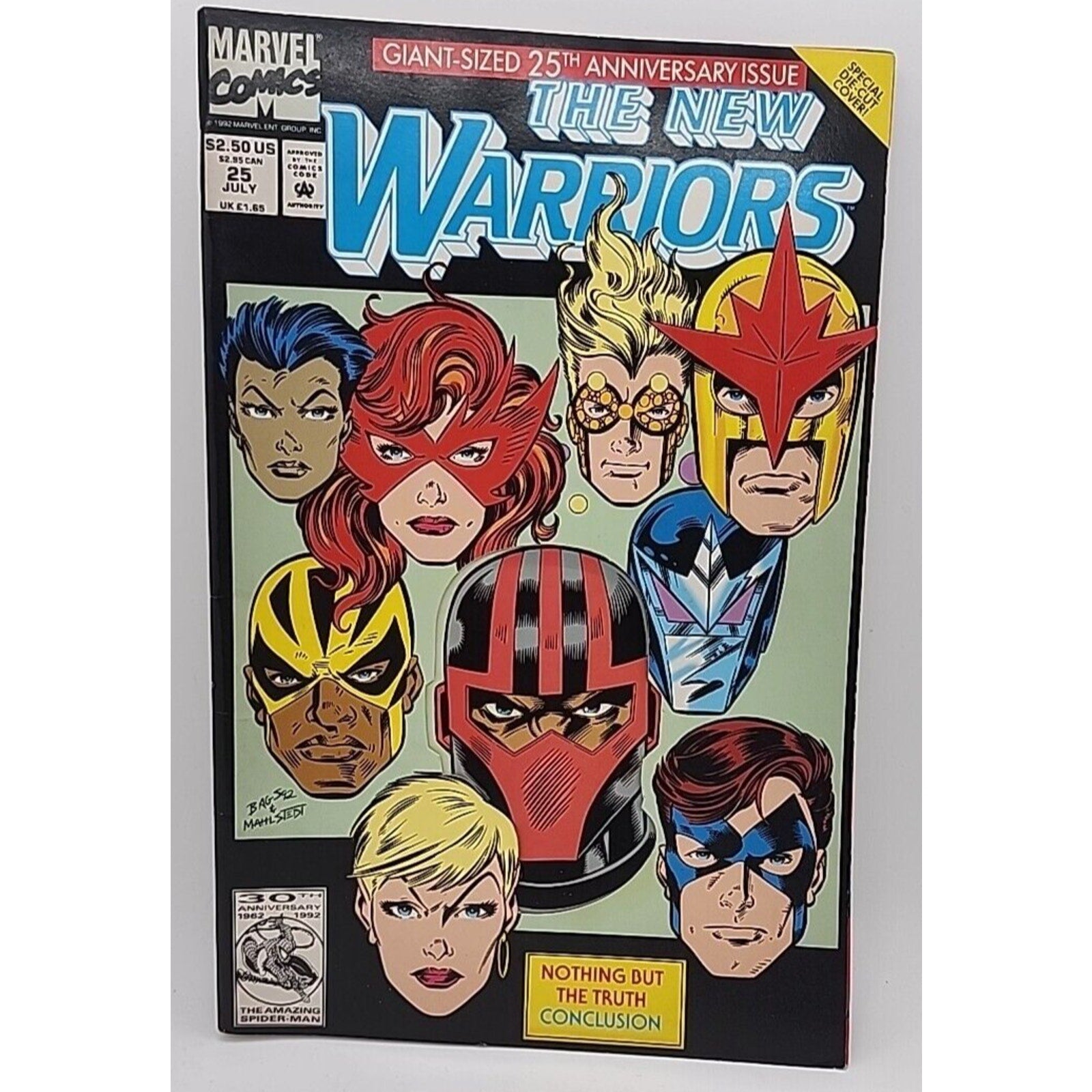 New Warriors #25 Die-Cut Cover (1992 Marvel Comics)