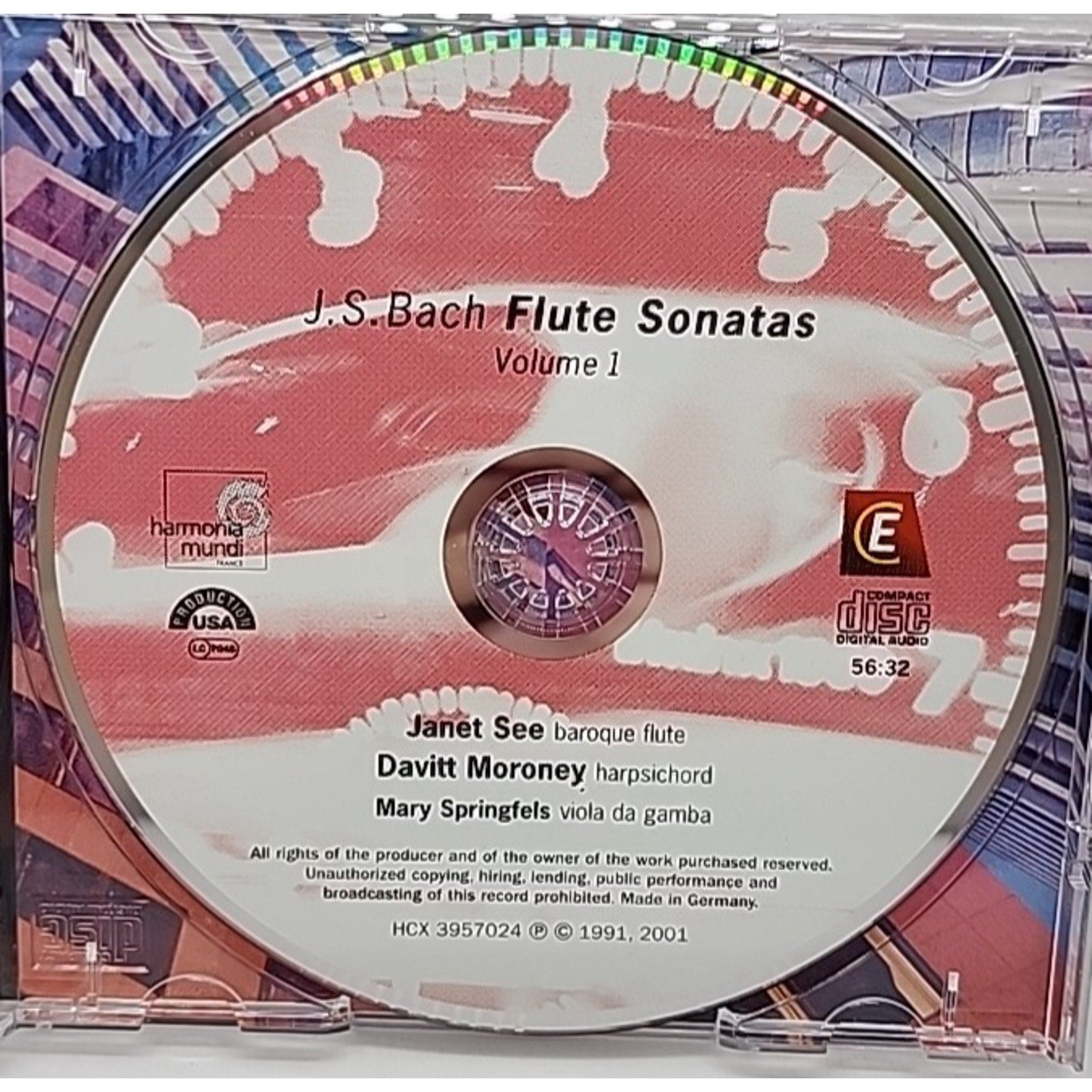 Flute Sonatas Vol. 1 by J.S. Bach (CD, 2001)