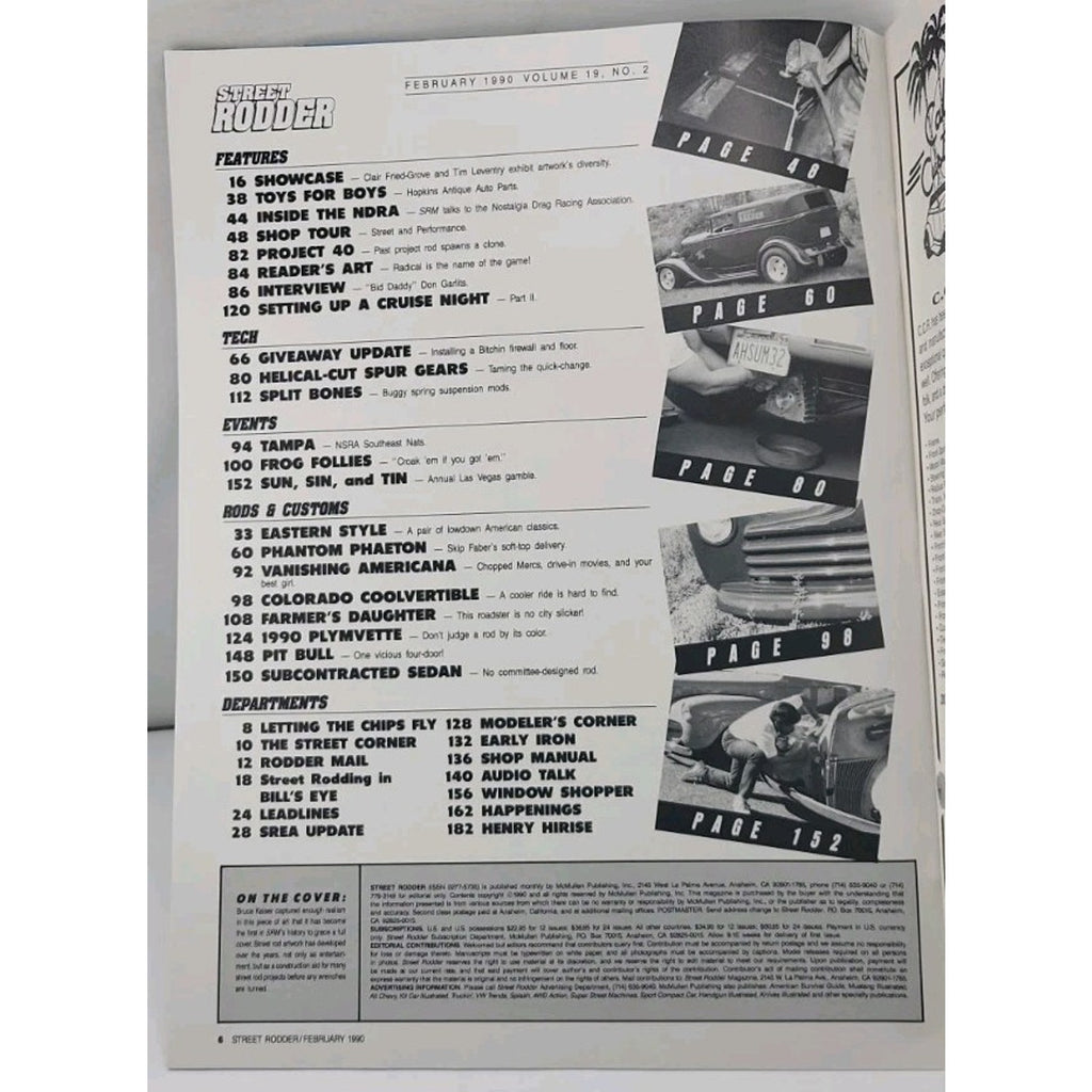 Street Rodder Magazine - February 1990 - Volume 19 No. 2