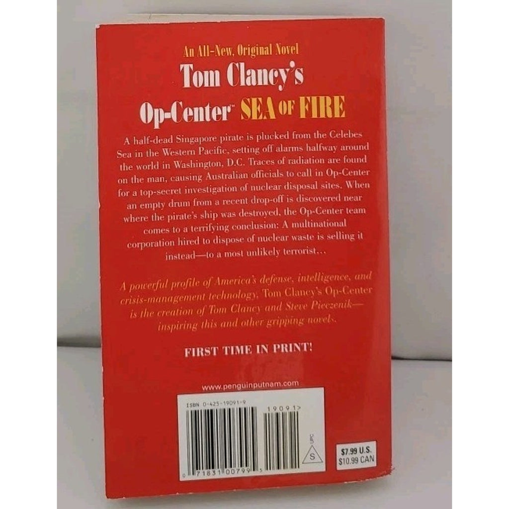 Sea of Fire : Op-Center 10 by Steve Pieczenik and Jeff Rovin (2003, Mass Market)