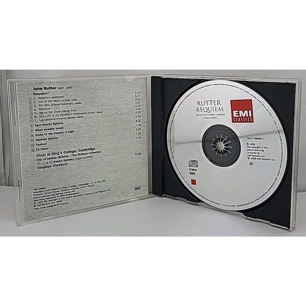 CD Rutter Requiem Kings College Choir Cambridge Stephen Cleobury EMI 1998