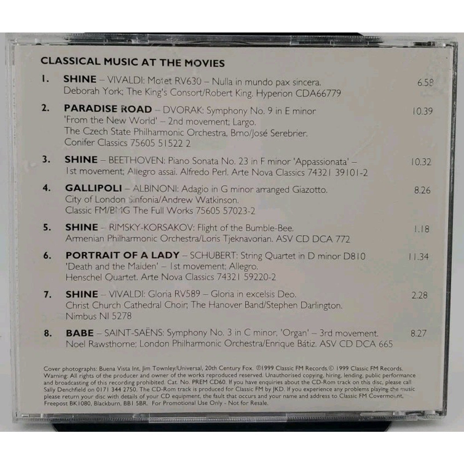 Classic FM Movies CD All Time Great Music Collection
