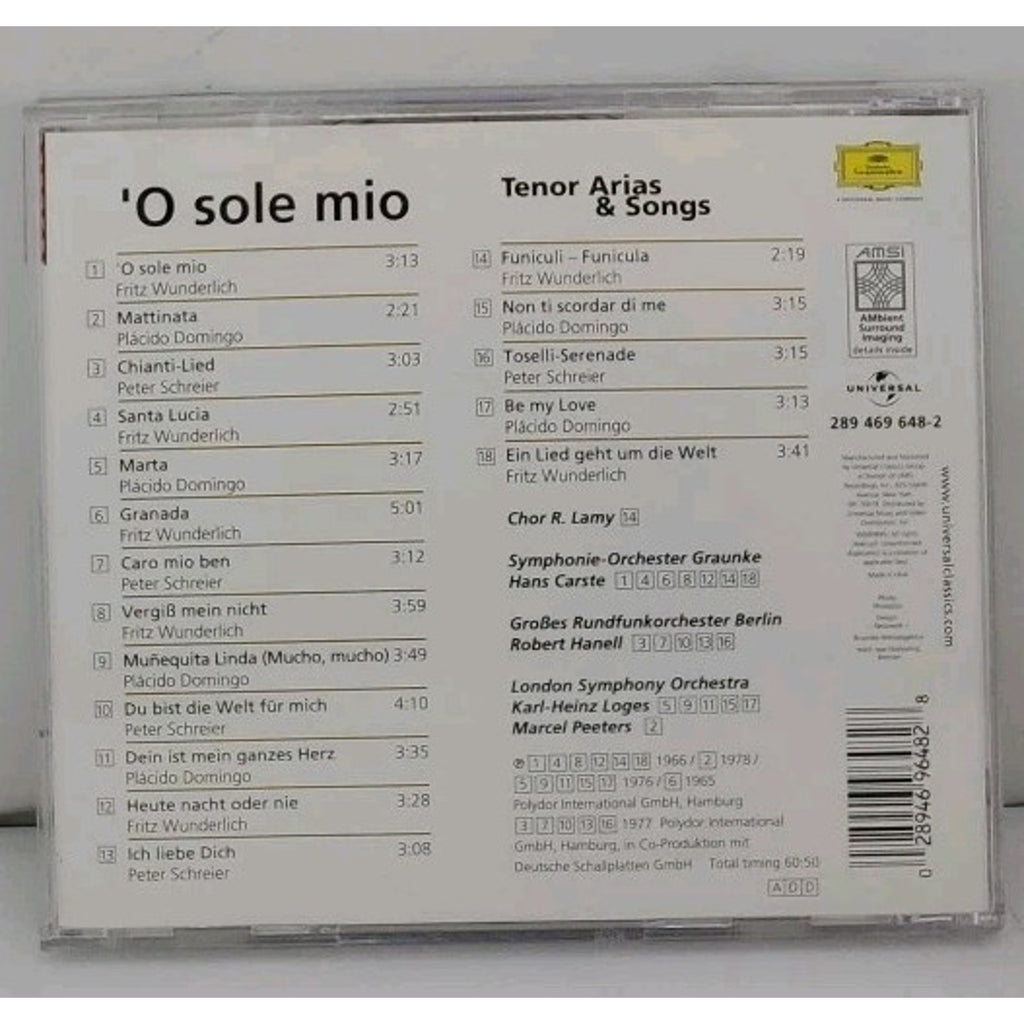 O Sole Mio: Tenor Arias & Songs by Various (CD, 2001)