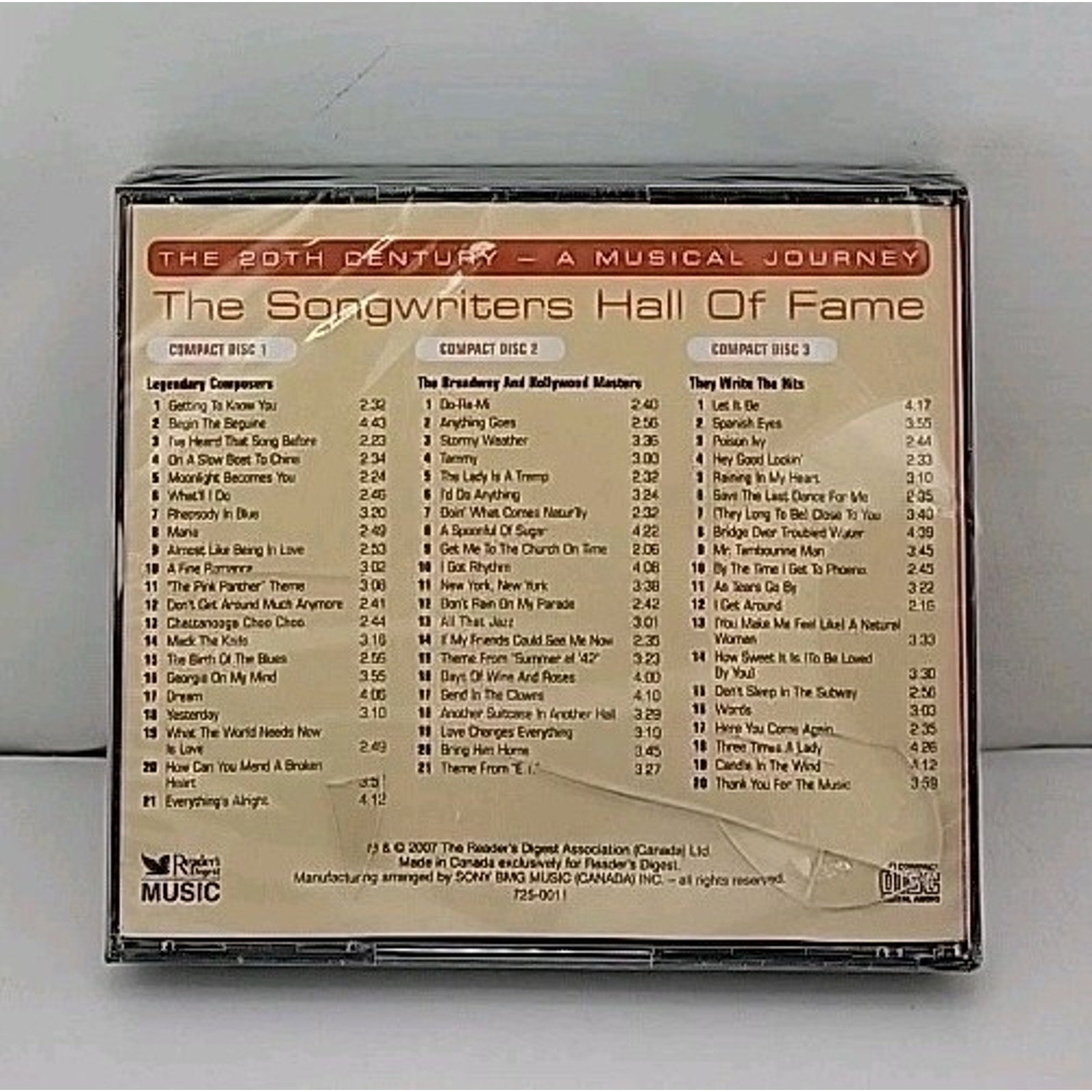 Reader's Digest Music - The Songwriters Hall Of Fame: The 20th Century *NEW*