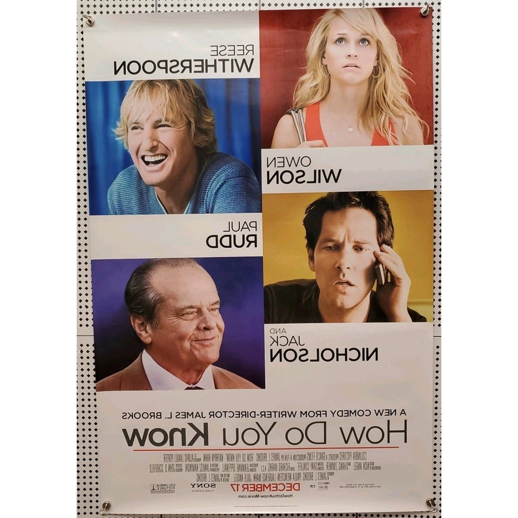 How Do You Know Movie Poster 2 Sided Original 27x40 Reese Witherspoon Paul Rudd