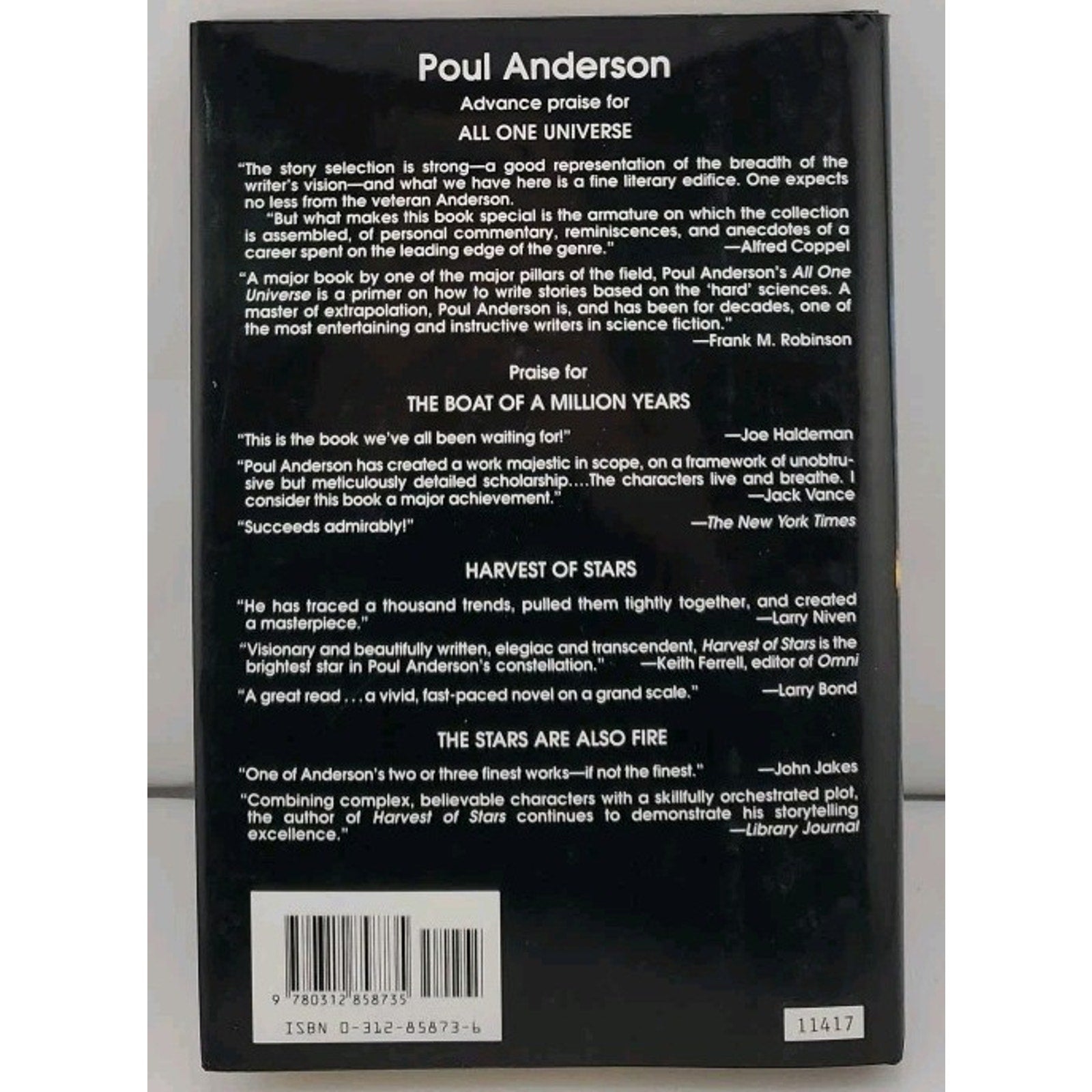 All One Universe by Paul Anderson (1996, Hardcover)