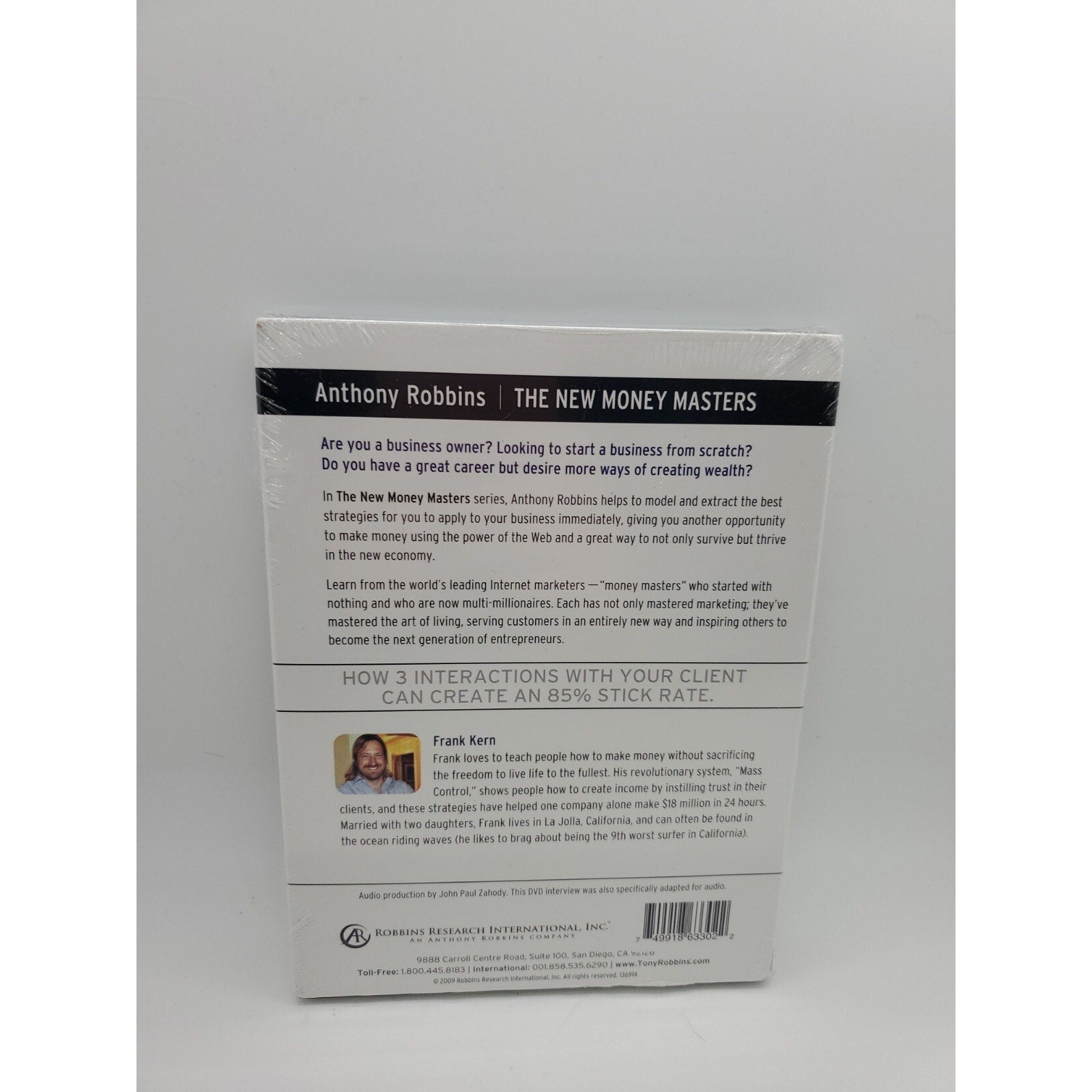 Anthony Robbins - The New Money Masters - with Frank Kern DVD *Brand New*