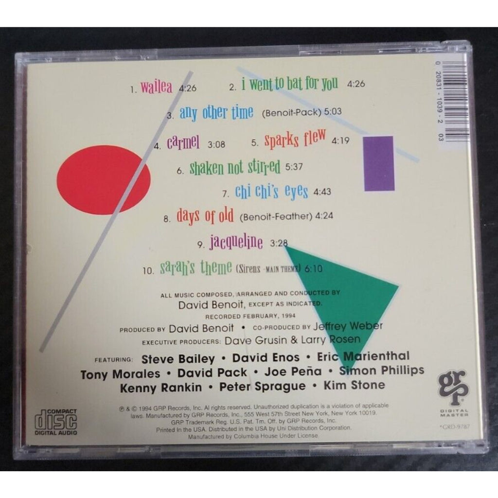 David Benoit - Shaken Not Stirred (CD, 1994, GRP Records)
