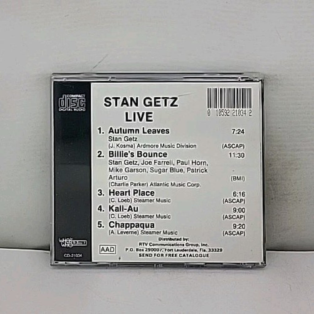 Stan Getz Live Cannes France January 23 1980 CD Album