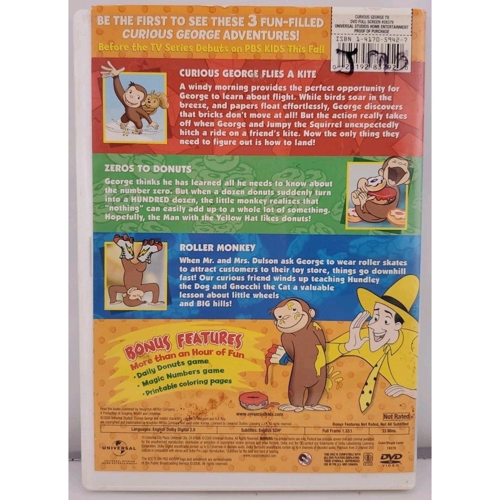 Curious George Flies A Kite & Other Adventures - DVD By PBS