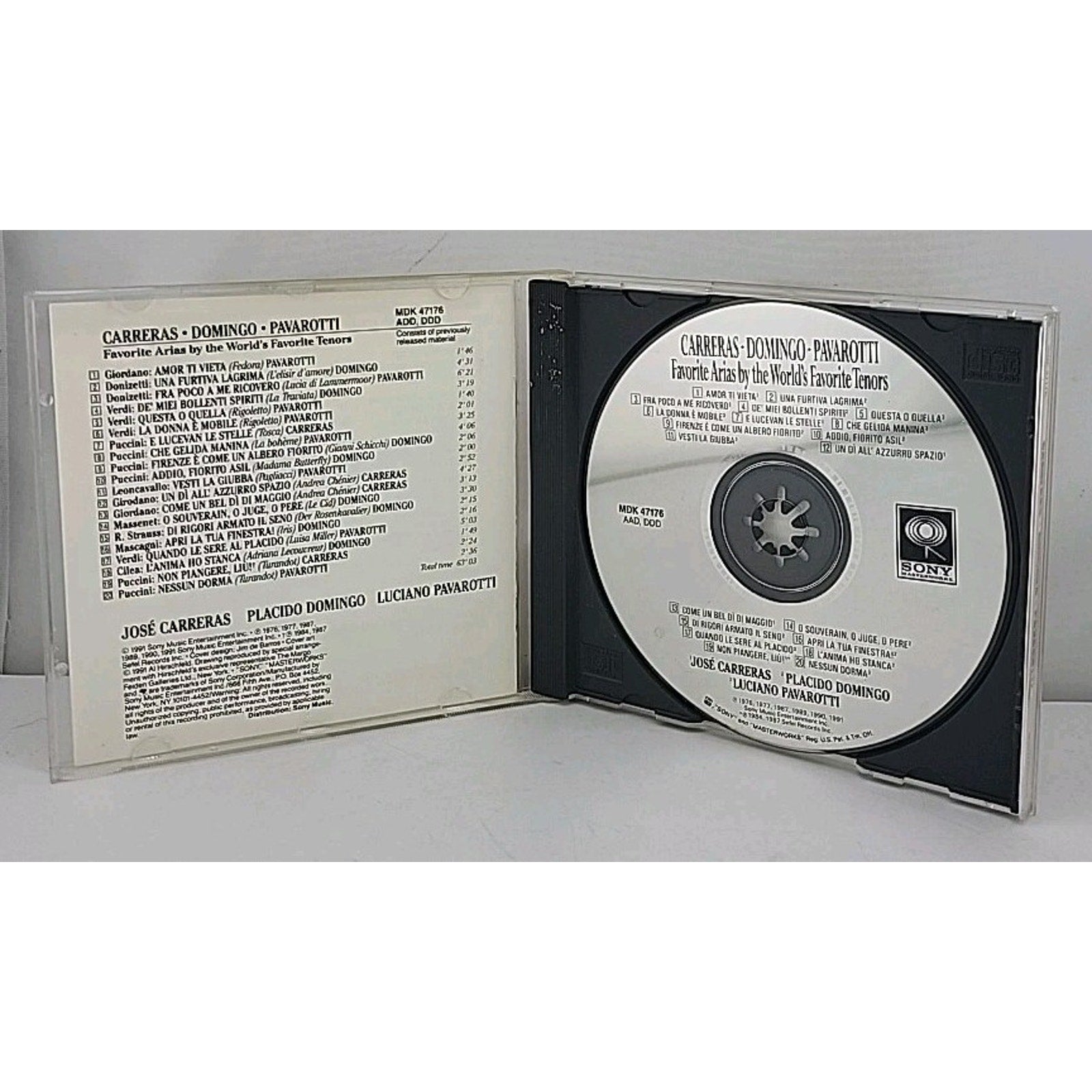 Favorite Arias by the World's Favorite Tenors by José Carreras (CD, 1991)