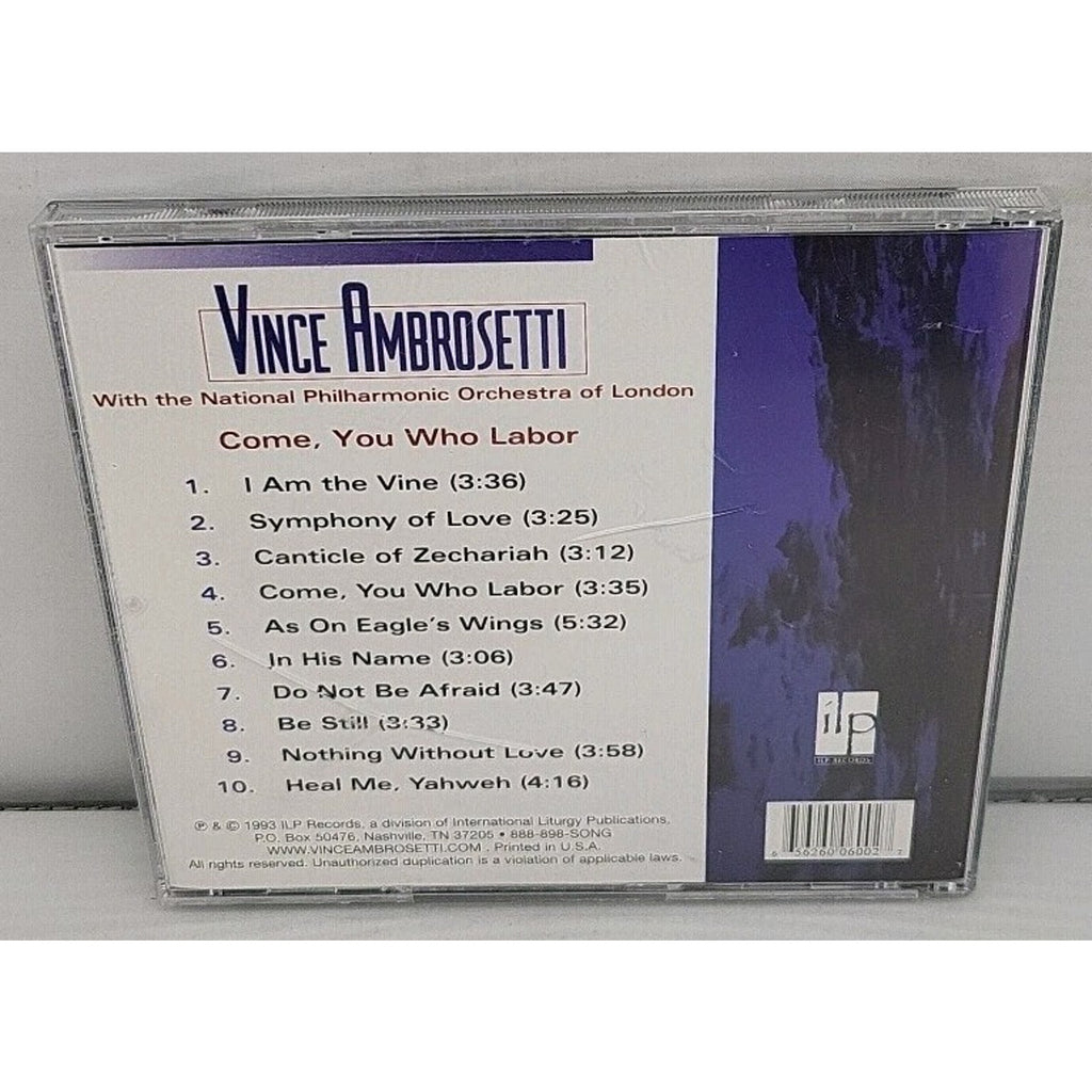Vince Ambrosetti Music CD Come You Who Labor