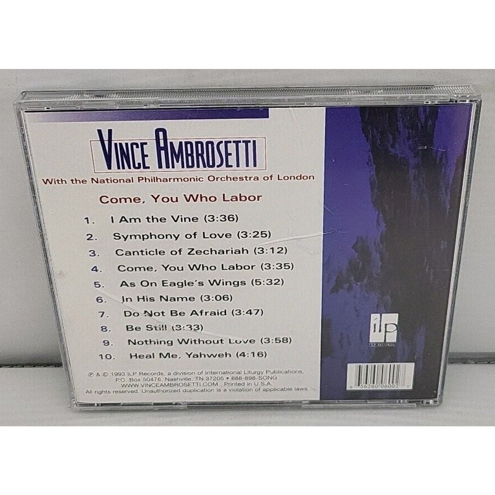 Vince Ambrosetti Music CD Come You Who Labor