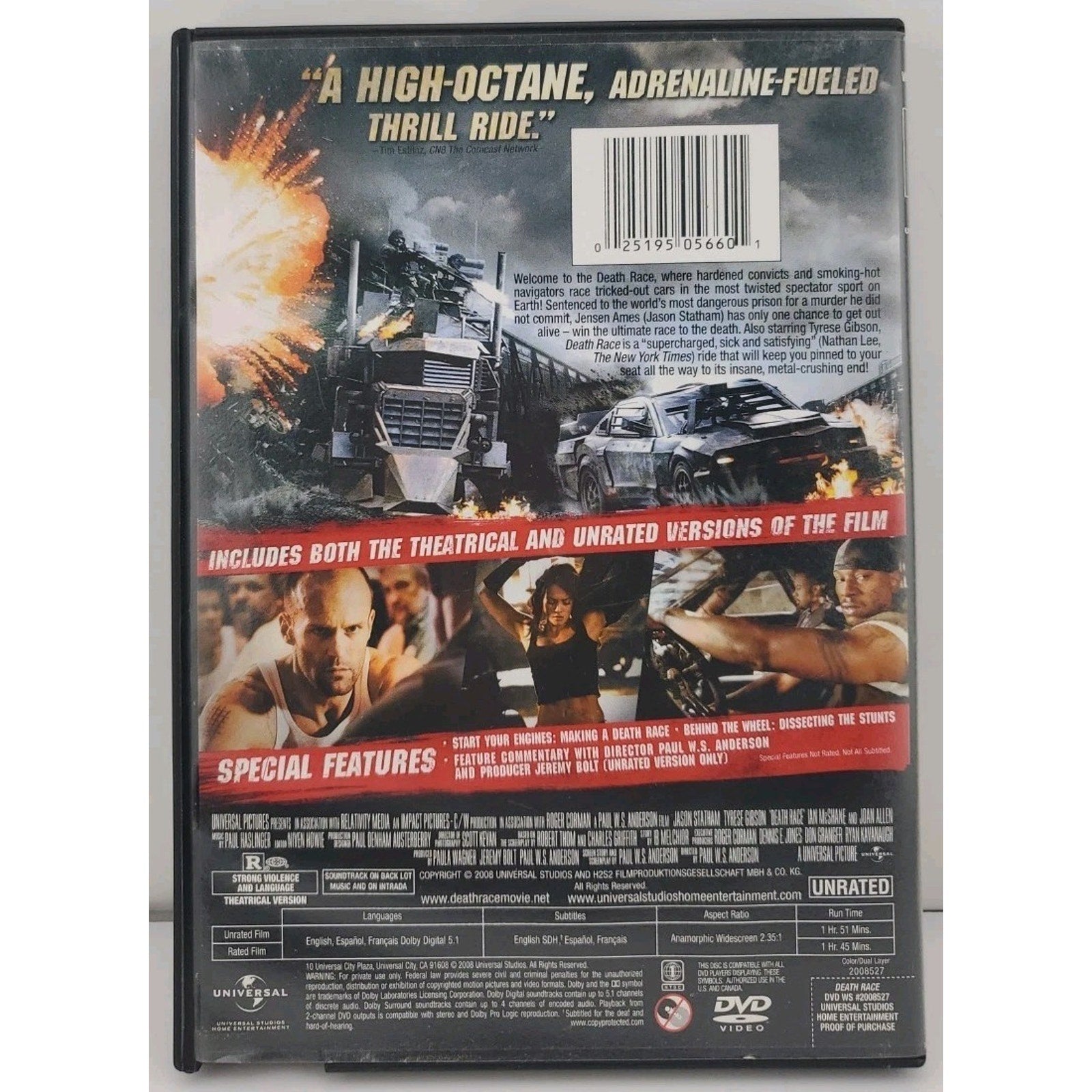Death Race (DVD, 2008)
