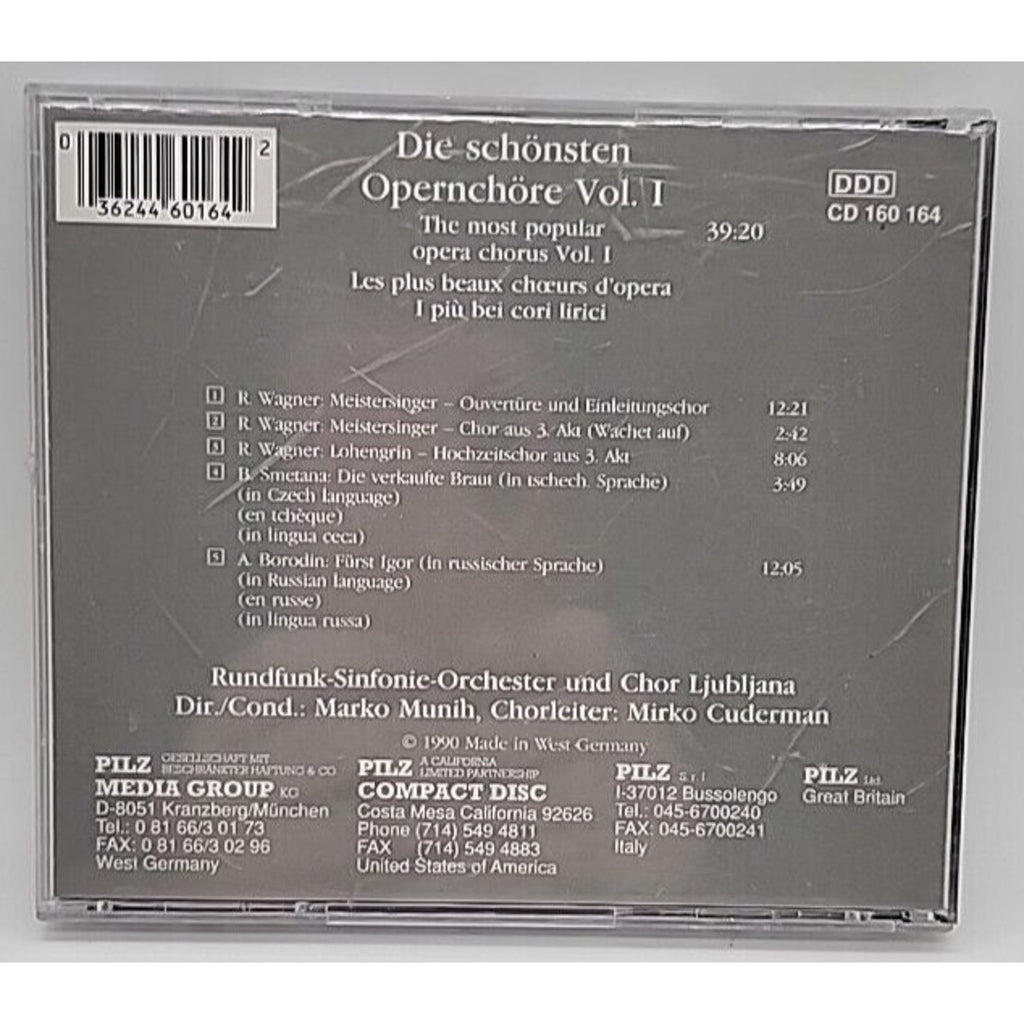 Vienna Master Series Die Schonsten Opernchore Volume 1 CD Germany 1990