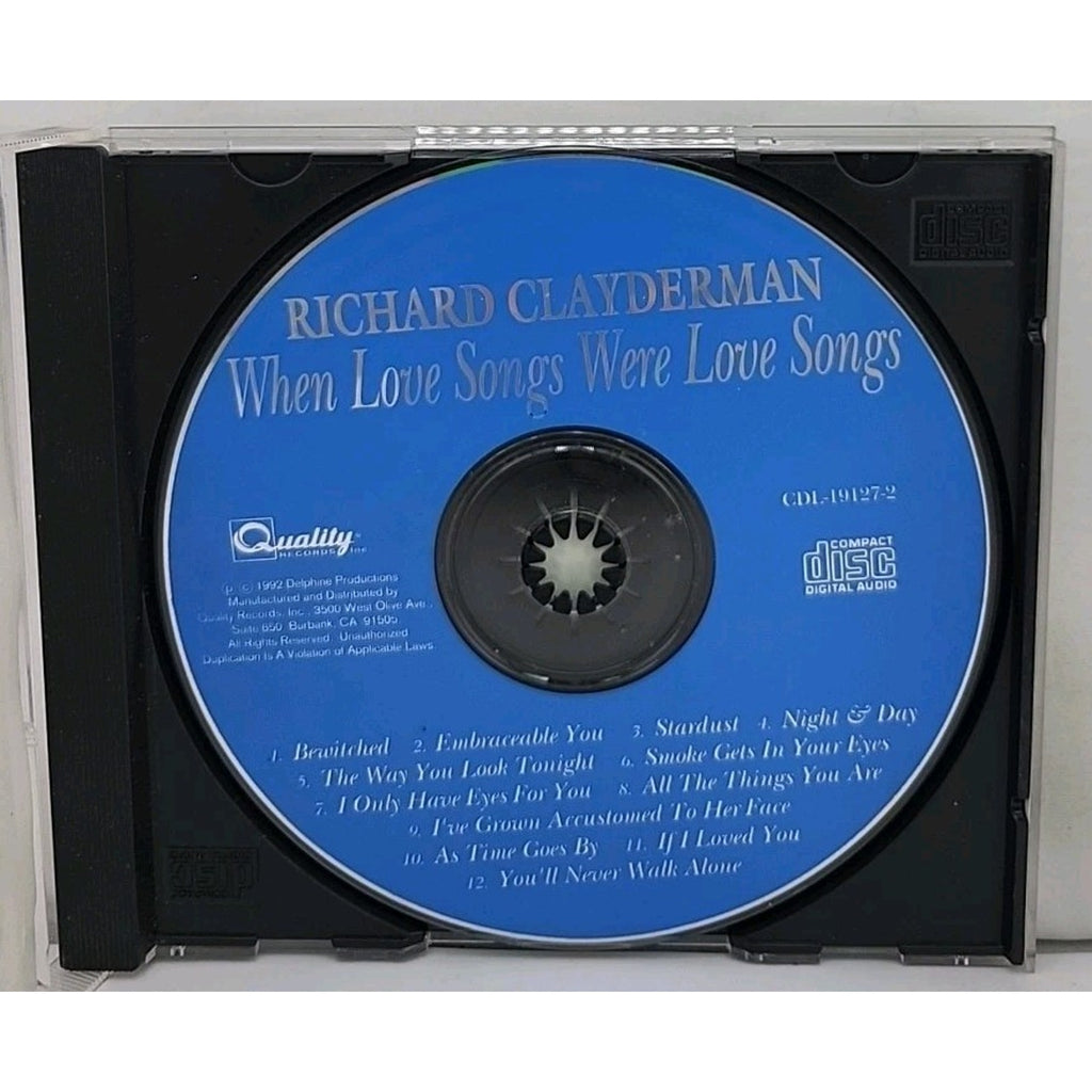 When Love Songs Were Love Songs by Richard Clayderman (CD, Sep-1992, Quality...