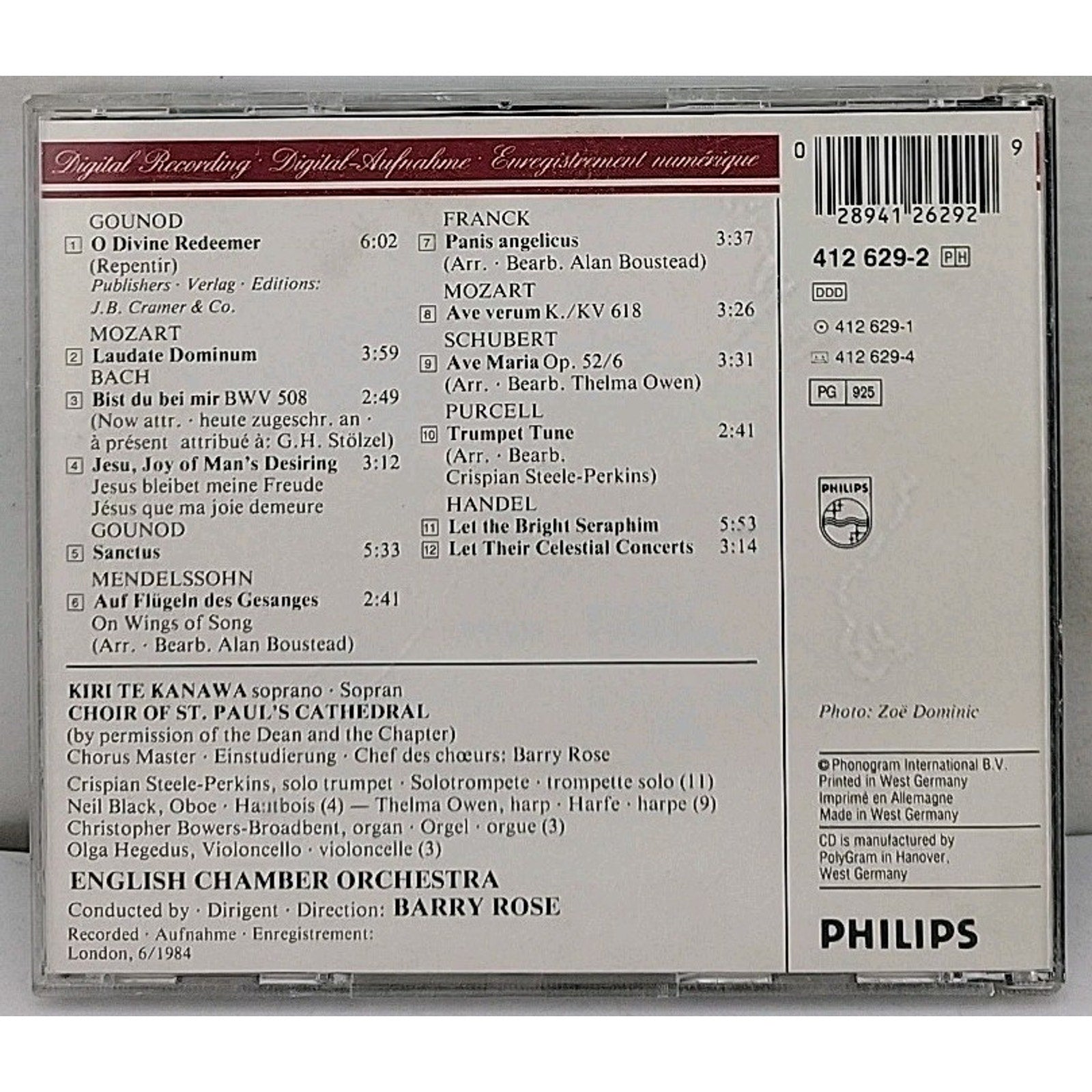 Ave Maria by Kiri Te Kanawa (CD, 1990)