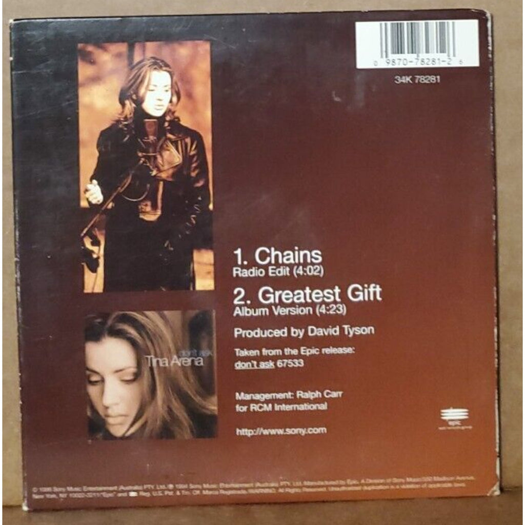 Chains [#1] [Single] by Tina Arena (CD, Apr-1996, Epic (USA))